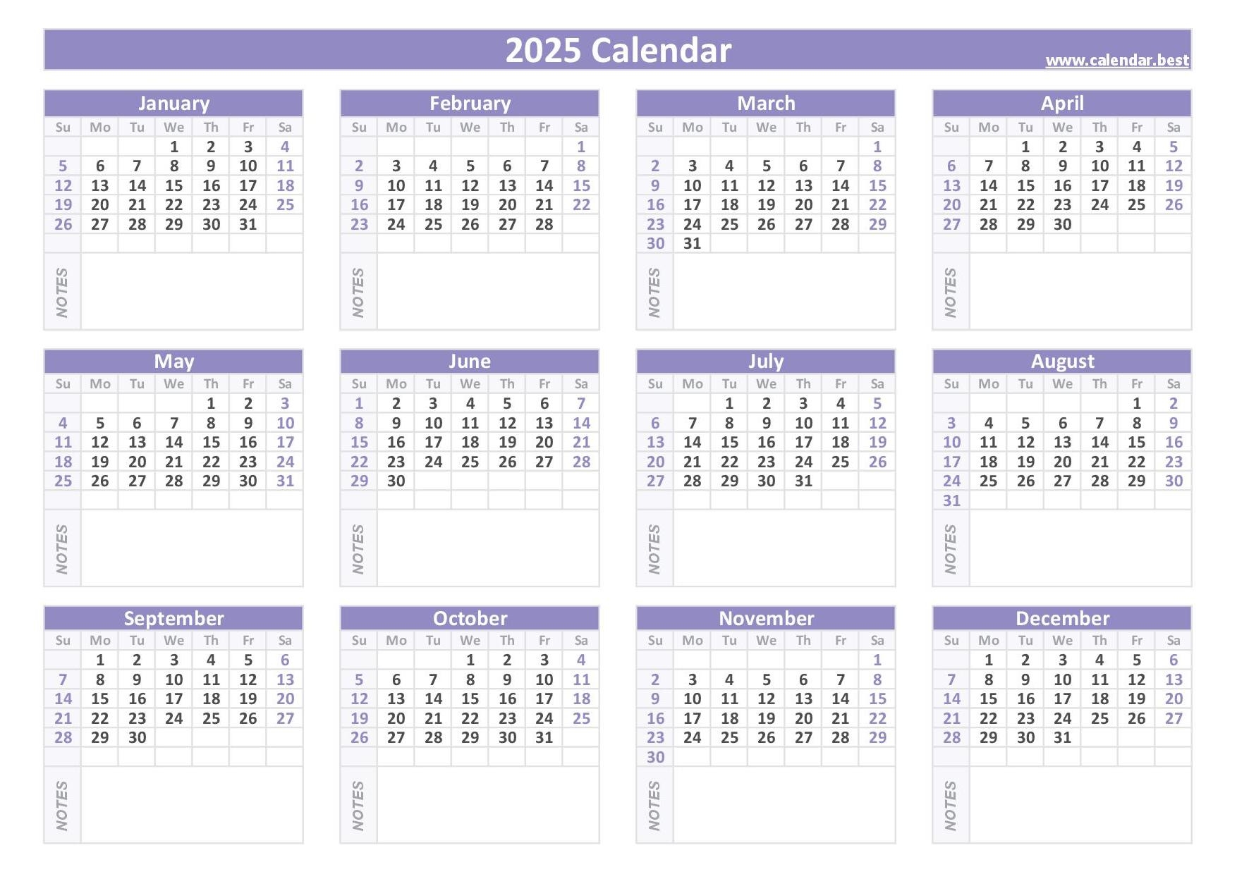 Blank 2025 Calendar Year Blank 2025 Calendar Year