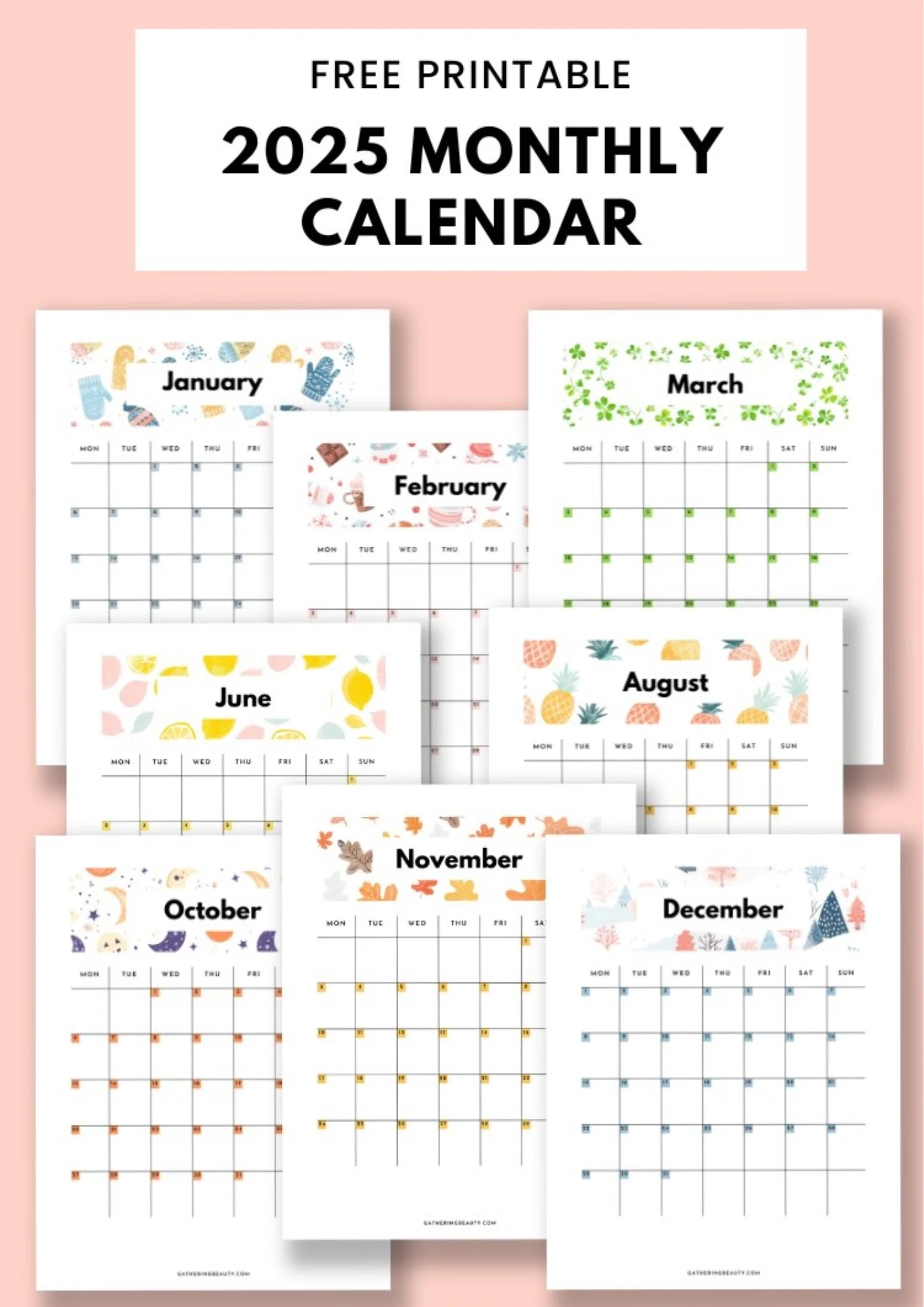 Free Printable Calendars 2025 Gathering Beauty Free Printable Calendars 2025 Gathering Beauty