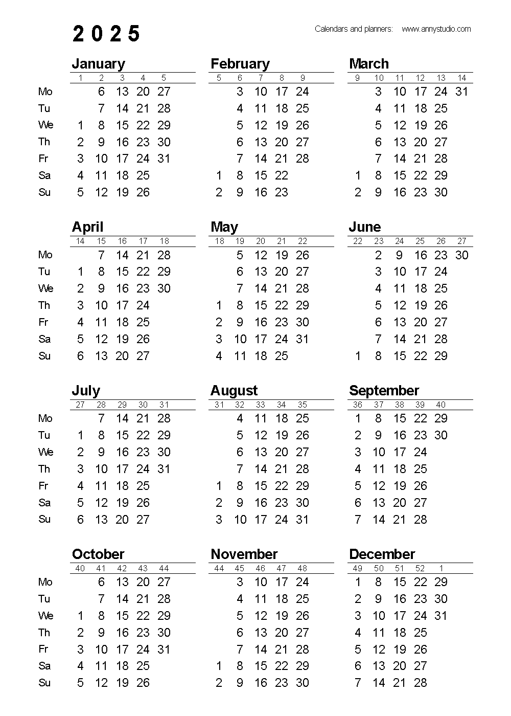 Free Printable Calendars And Planners 2025 2026 And 2027 Free Printable Calendars And Planners 2025 2026 And 2027