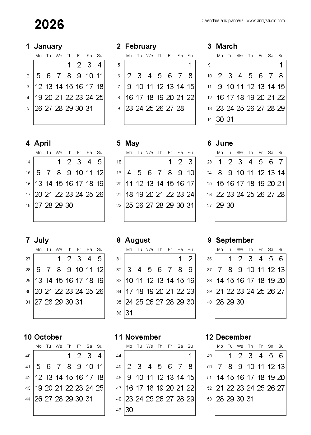 Free Printable Calendars And Planners 2025 2026 And 2027 Free Printable Calendars And Planners 2025 2026 And 2027