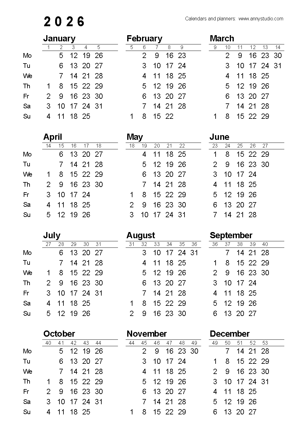 Free Printable Calendars And Planners 2025 2026 And 2027 Free Printable Calendars And Planners 2025 2026 And 2027