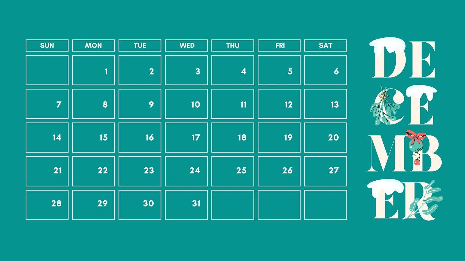 Free Printable December 2025 Calendar Templates Canva Free Printable December 2025 Calendar Templates Canva
