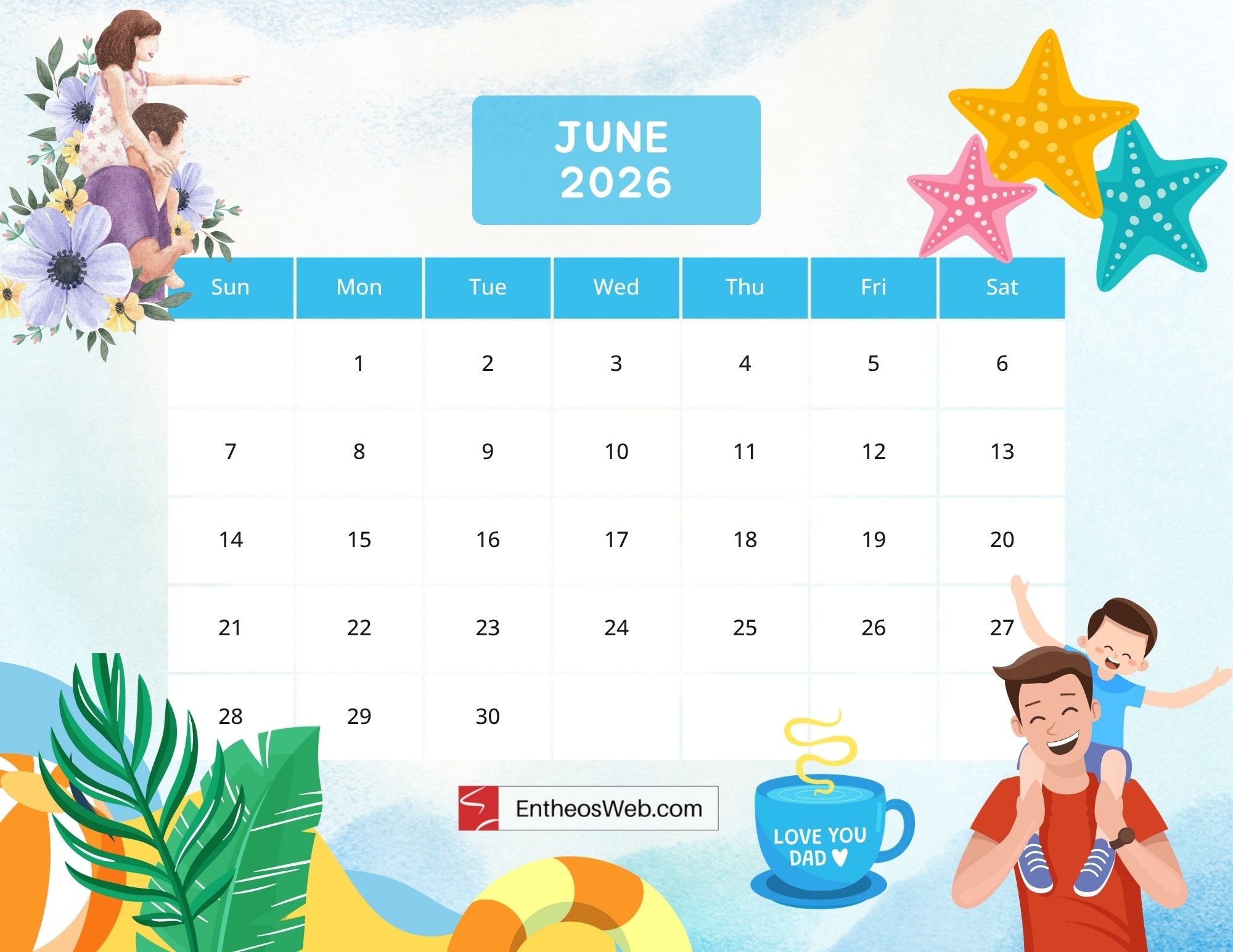 June 2026 Blank Calendar Template Free June 2026 Blank Calendar Template Free