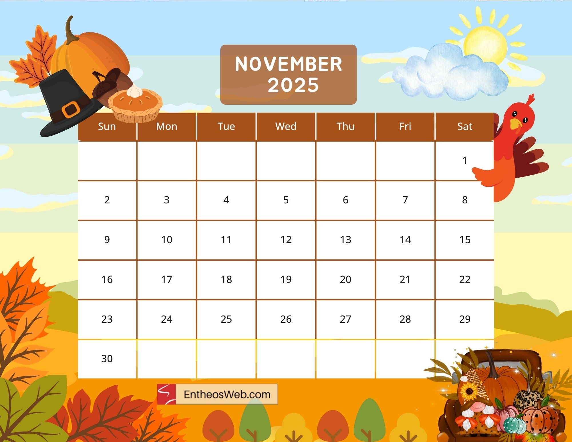Free Printable November 2025 Calendars EntheosWeb Free Printable November 2025 Calendars EntheosWeb