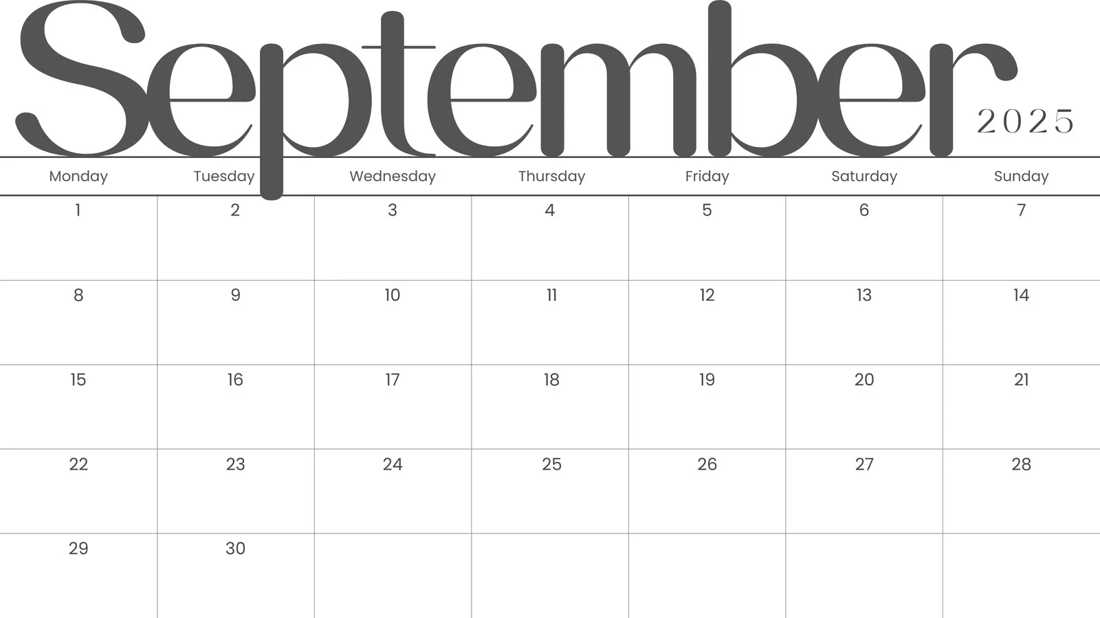 Free Printable September 2025 Calendar Templates Canva Free Printable September 2025 Calendar Templates Canva