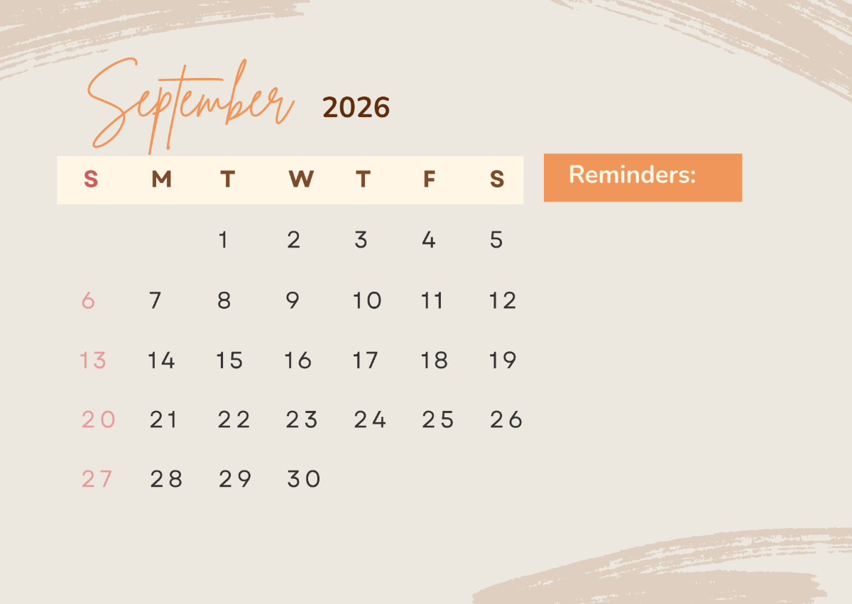 Free Simple September 2026 Calendar Template To Edit Online Free Simple September 2026 Calendar Template To Edit Online