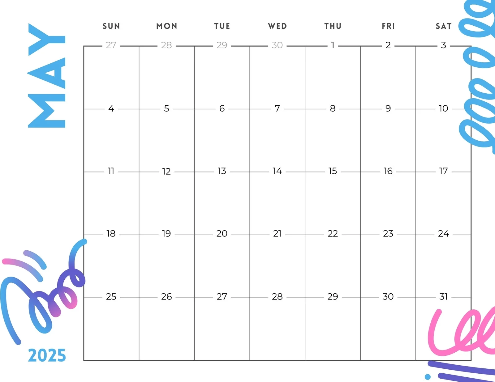 Free To Edit And Print May 2025 Calendar Templates Canva Free To Edit And Print May 2025 Calendar Templates Canva