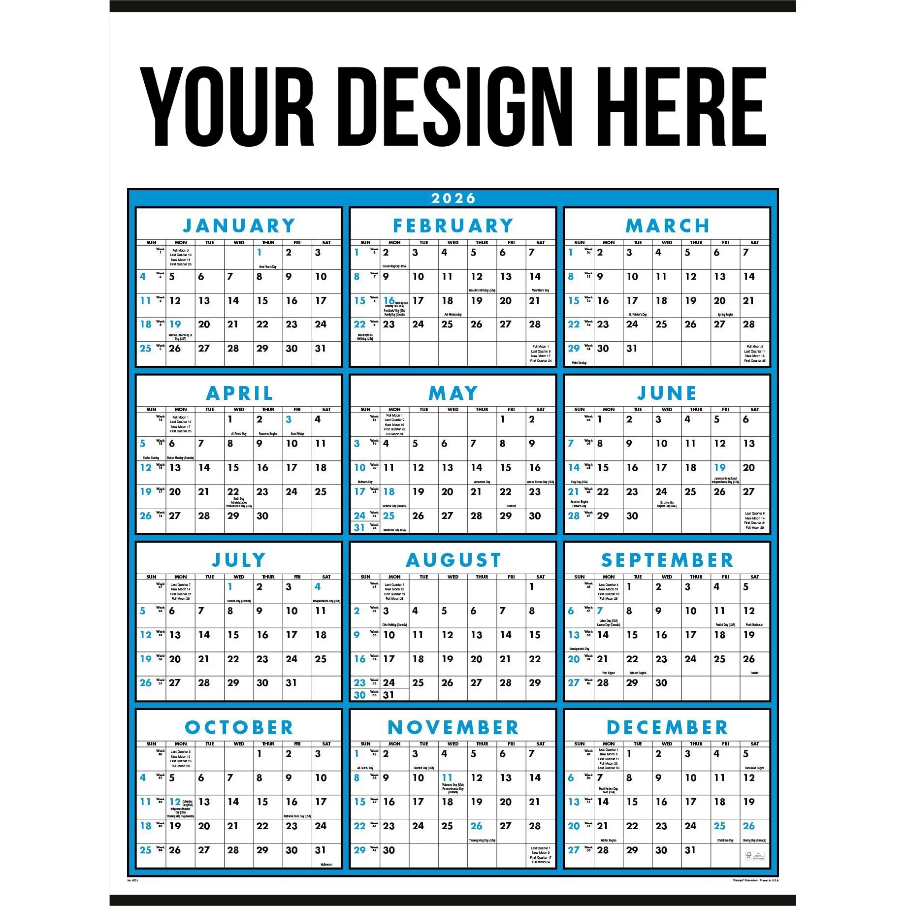 Imprinted Span A Year Non Laminated Calendars 2026 Imprinted Span A Year Non Laminated Calendars 2026