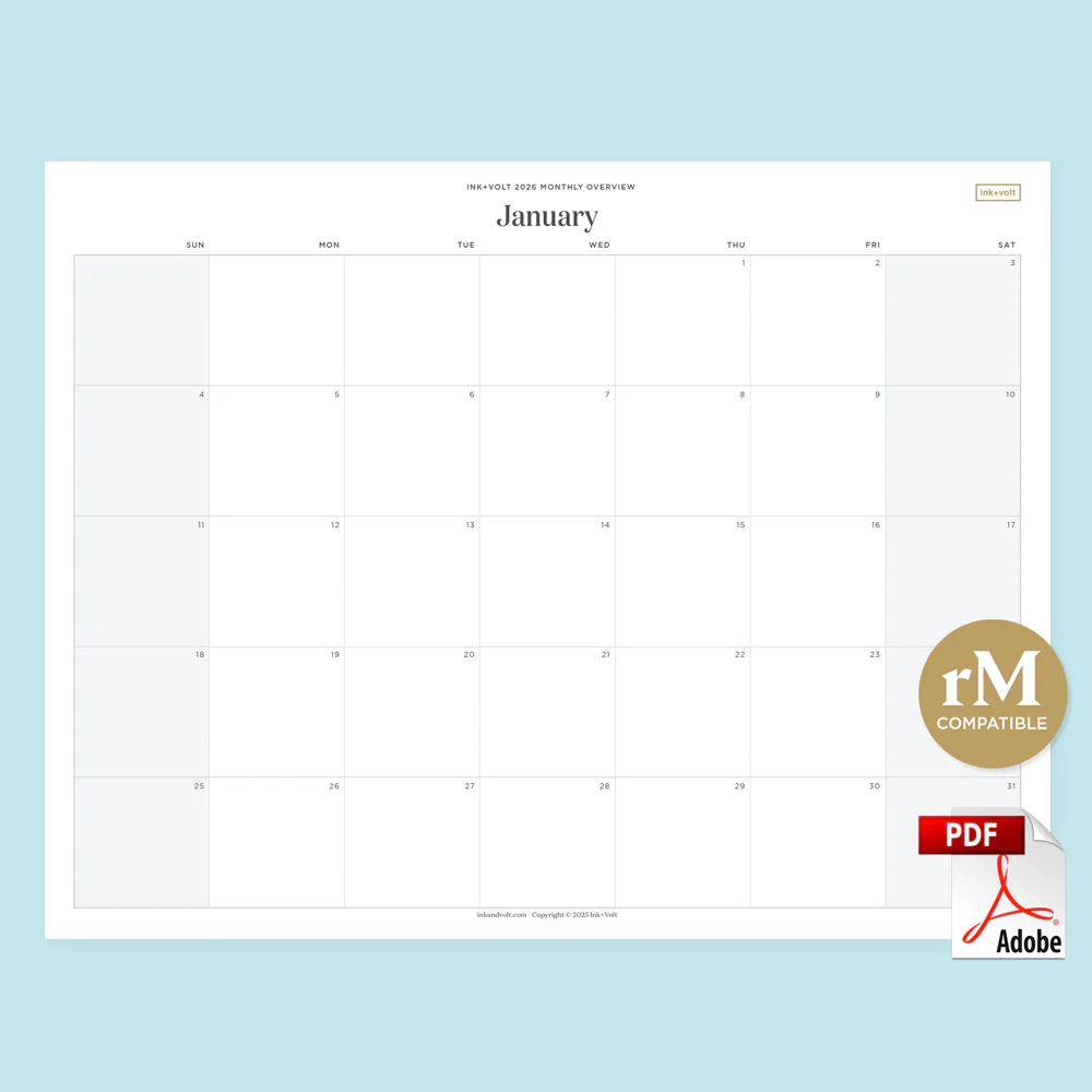 Ink Volt 2025 2026 Printable Calendars Ink Volt 2025 2026 Printable Calendars