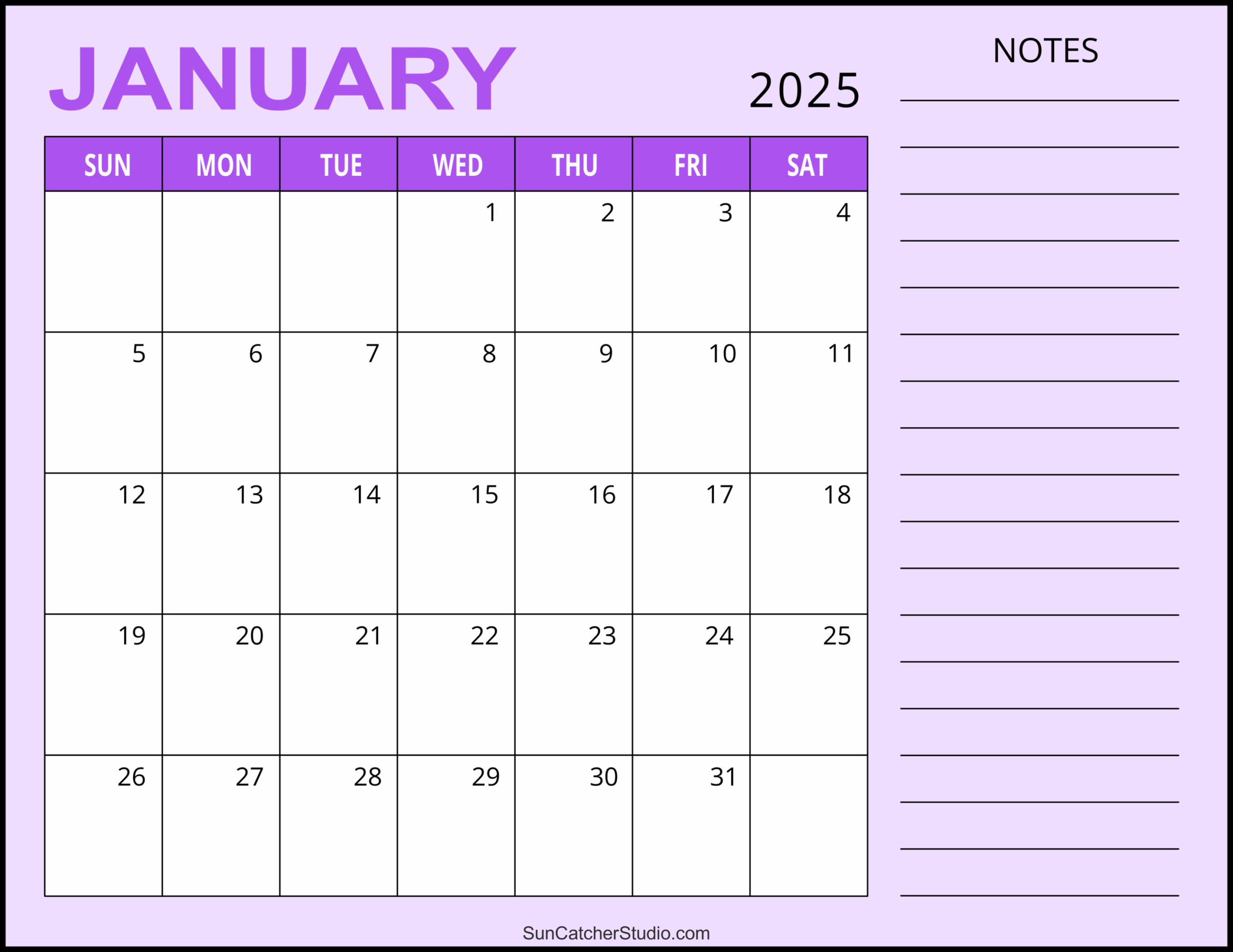 2025 Printable Calendar By Month Pdf 2025 Printable Calendar By Month Pdf
