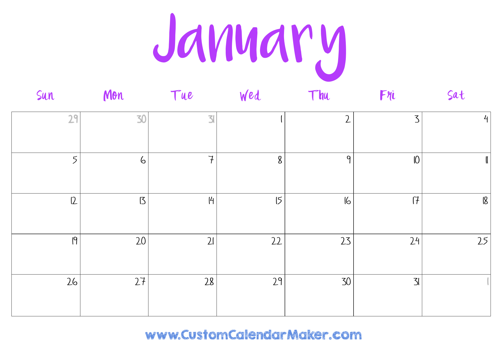 Blank Calendar Printable 2025 Pdf Blank Calendar Printable 2025 Pdf