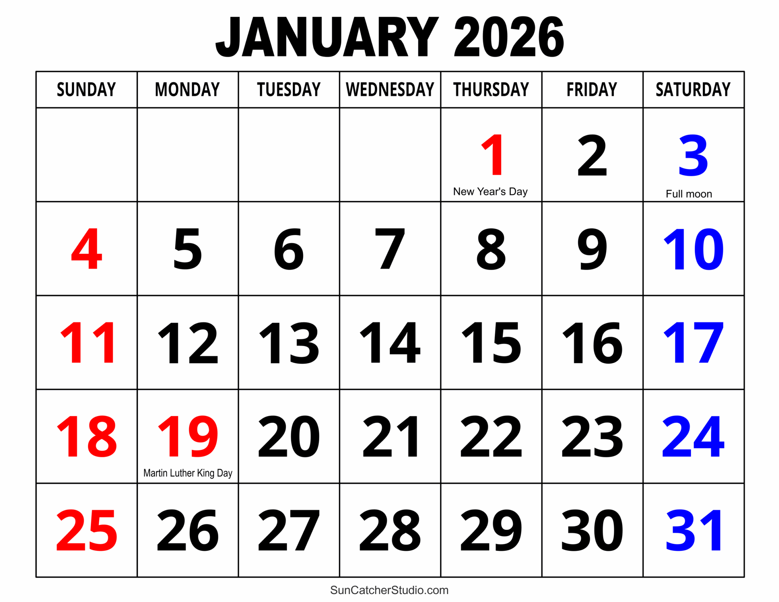 January 2026 Calendar Free Printable Free Printables Monograms Design Tools Patterns DIY Projects January 2026 Calendar Free Printable Free Printables Monograms Design Tools Patterns DIY Projects