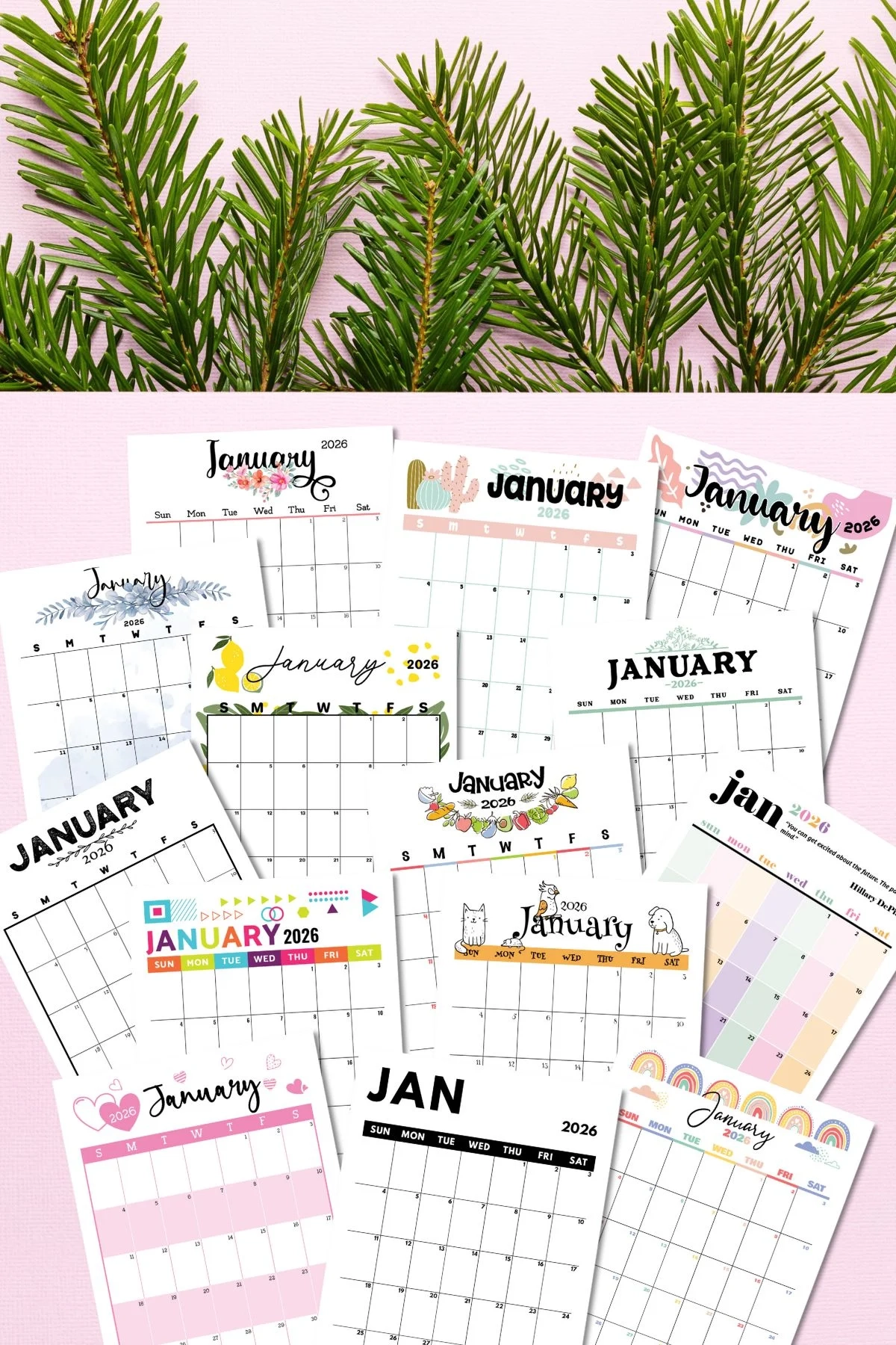 Blank January 2026 Calendar Printable Blank January 2026 Calendar Printable