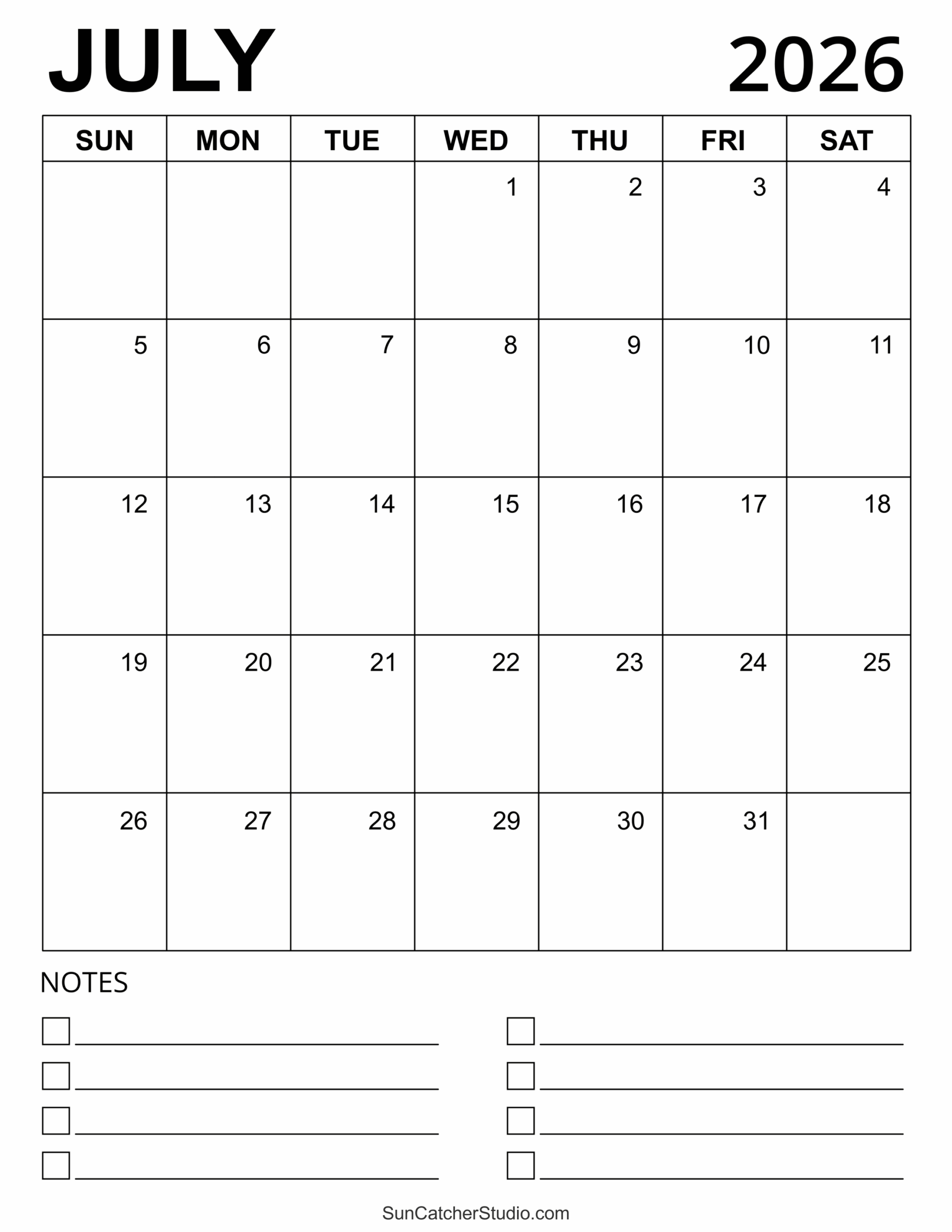 July 2026 Calendar Free Printable Free Printables Monograms Design Tools Patterns DIY Projects July 2026 Calendar Free Printable Free Printables Monograms Design Tools Patterns DIY Projects