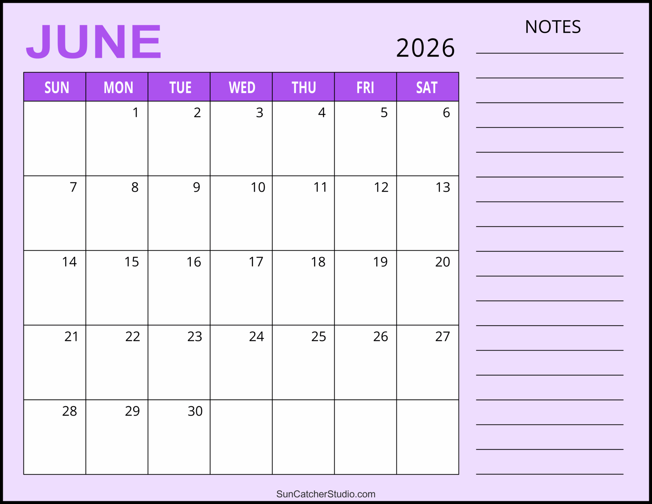 June 2026 Calendar Free Printable Free Printables Monograms Design Tools Patterns DIY Projects June 2026 Calendar Free Printable Free Printables Monograms Design Tools Patterns DIY Projects