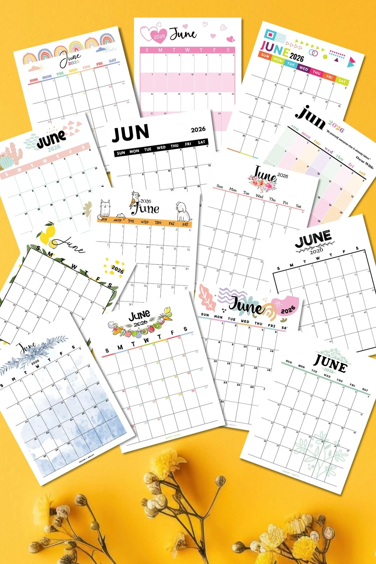 June 2026 Calendar Templates 14 Free Printables Savor Savvy June 2026 Calendar Templates 14 Free Printables Savor Savvy