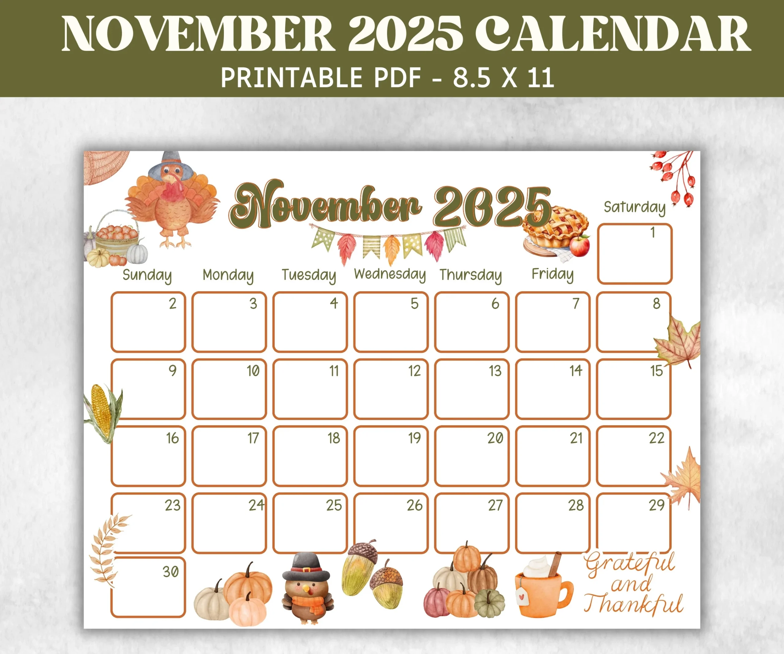 November 2025 Calendar With Holidays November 2025 Calendar With Holidays