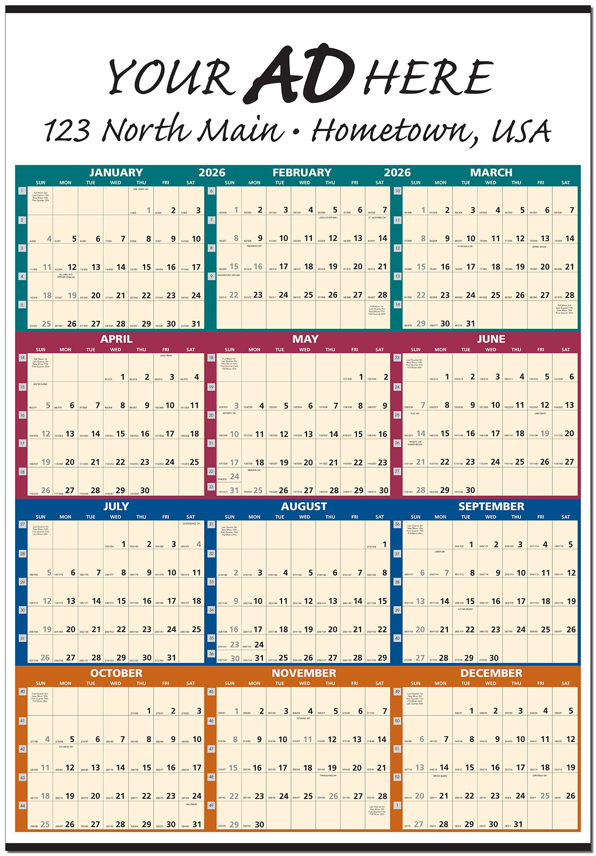 United States Calendar 2026