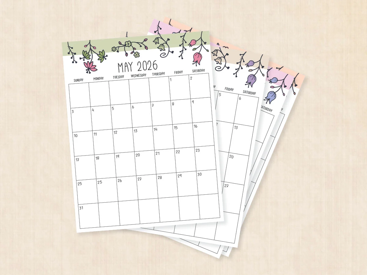 May 2026 Calendar Printable PDF Templates May 2026 Calendar Printable PDF Templates