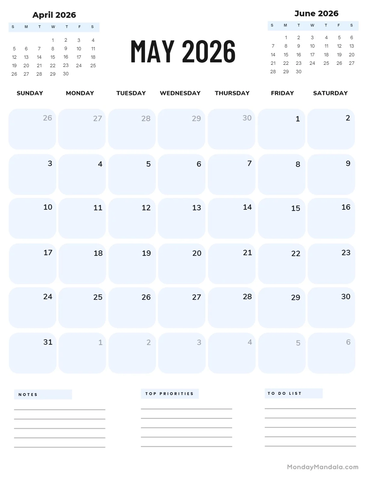 May 2026 Calendars 52 Free PDF Printables May 2026 Calendars 52 Free PDF Printables