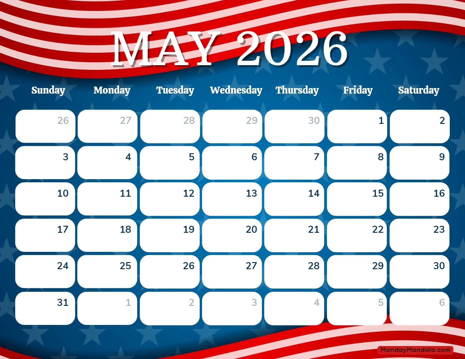 May 2026 Calendars 52 Free PDF Printables 