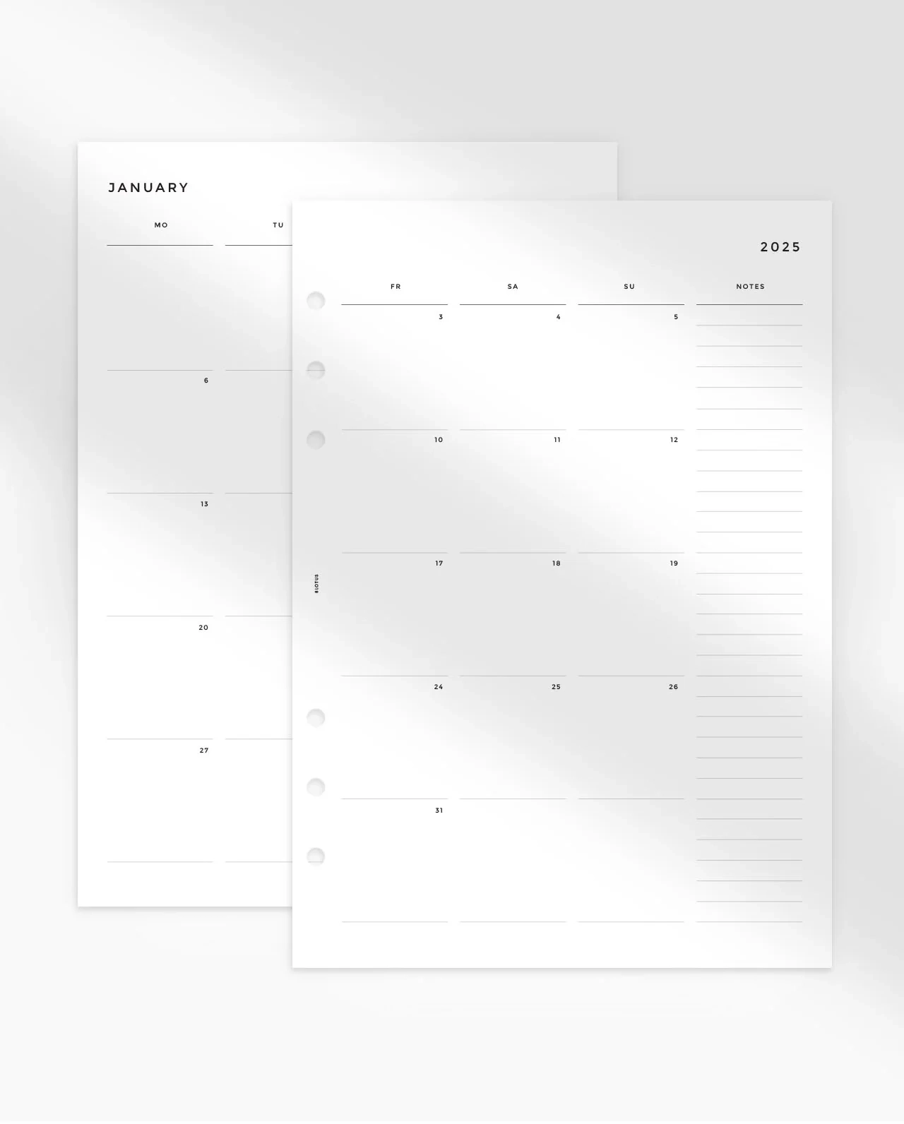 MN016 2025 Monthly Calendar U0026 Planner Printable PDF MN016 2025 Monthly Calendar U0026 Planner Printable PDF