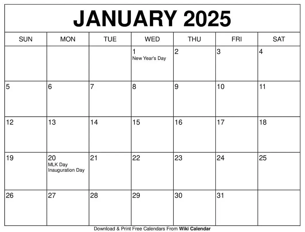 Monthly Calendar 2025 Free Printable Templates Monthly Calendar 2025 Free Printable Templates