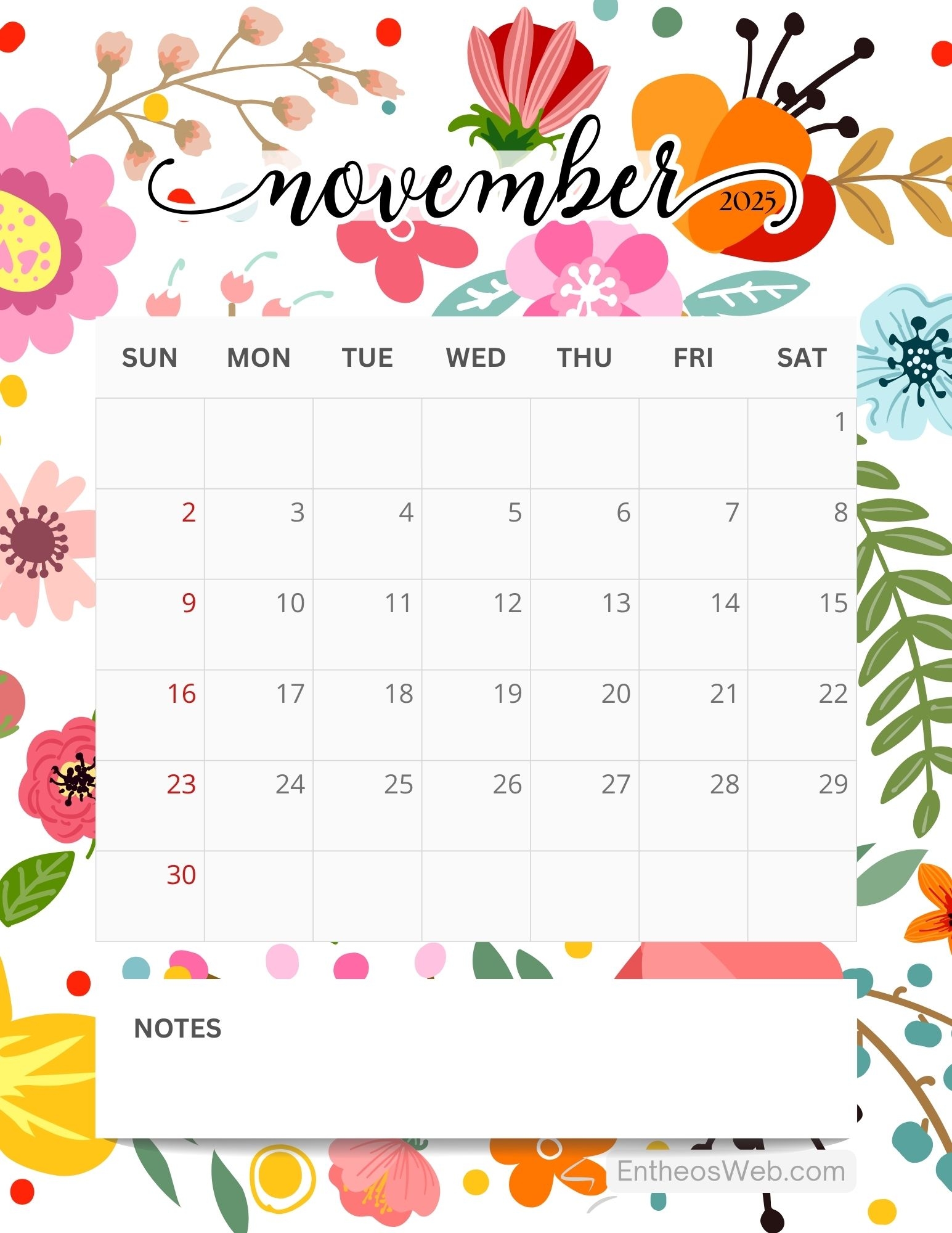 November 2025 Calendar Printables EntheosWeb November 2025 Calendar Printables EntheosWeb