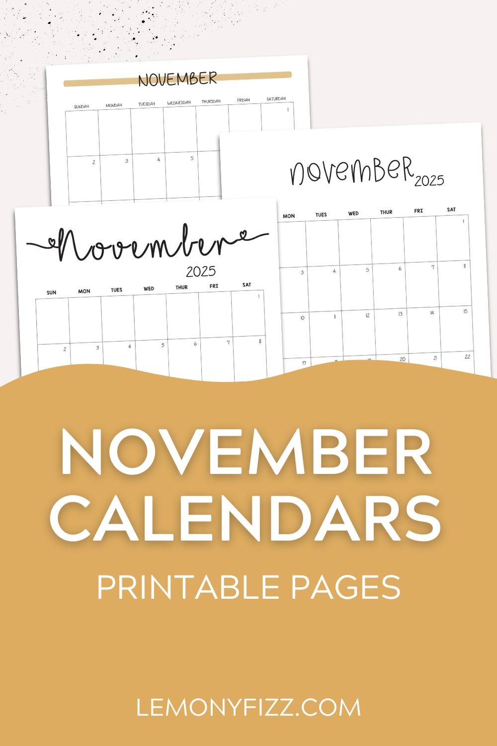 November 2025 Monthly Calendars To Print November 2025 Monthly Calendars To Print