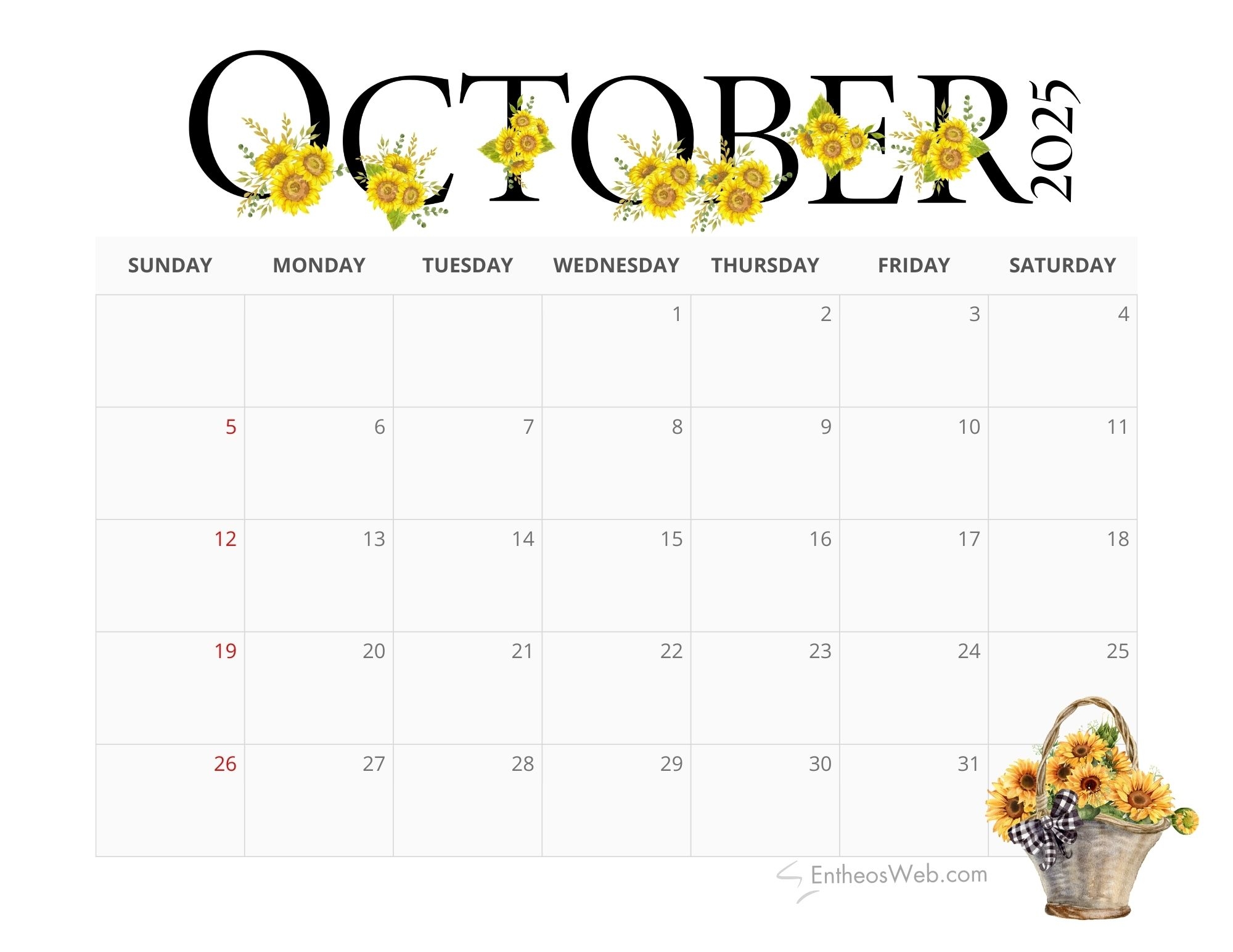 October 2025 Calendar Free Printables EntheosWeb October 2025 Calendar Free Printables EntheosWeb