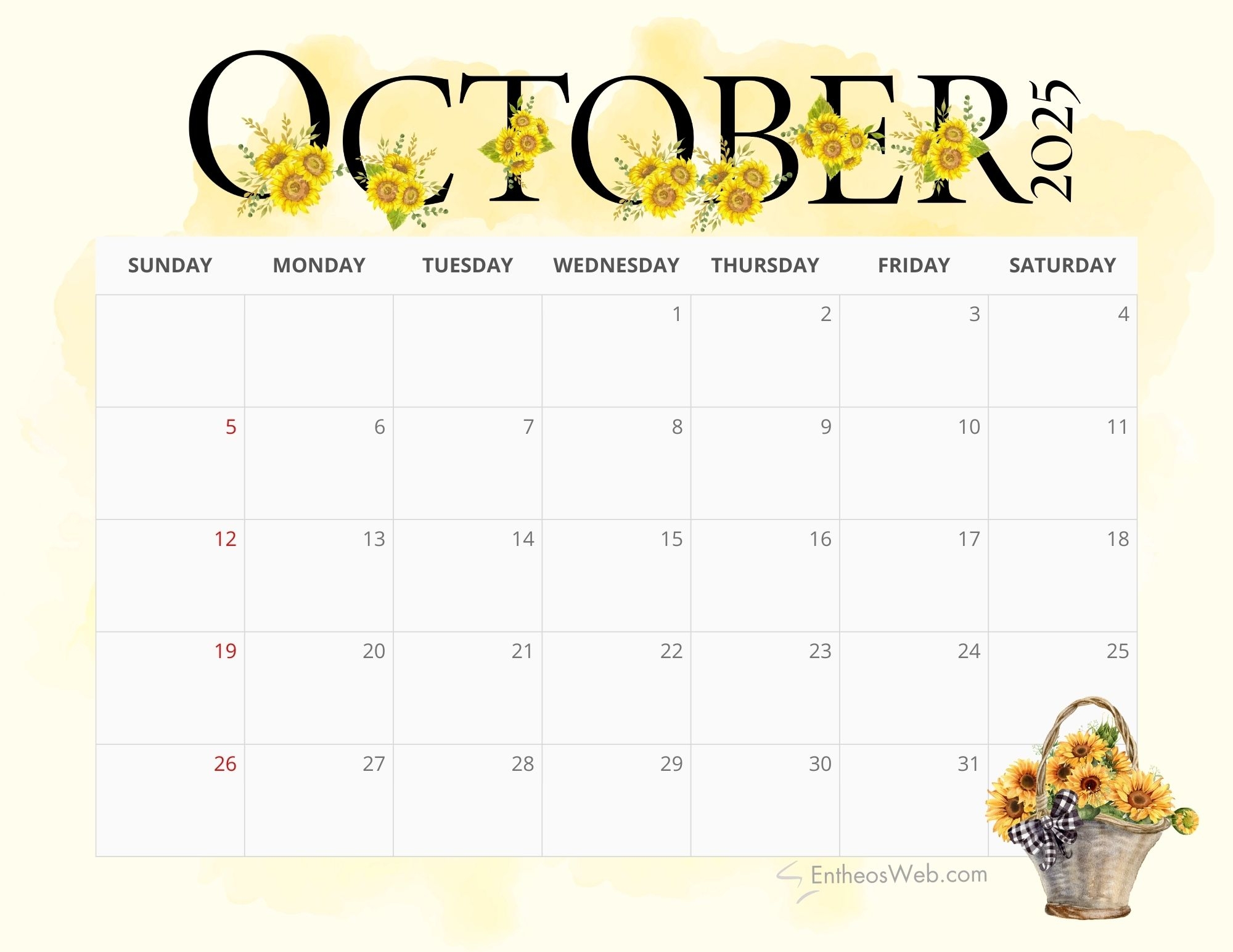 October 2025 Calendar Free Printables EntheosWeb October 2025 Calendar Free Printables EntheosWeb