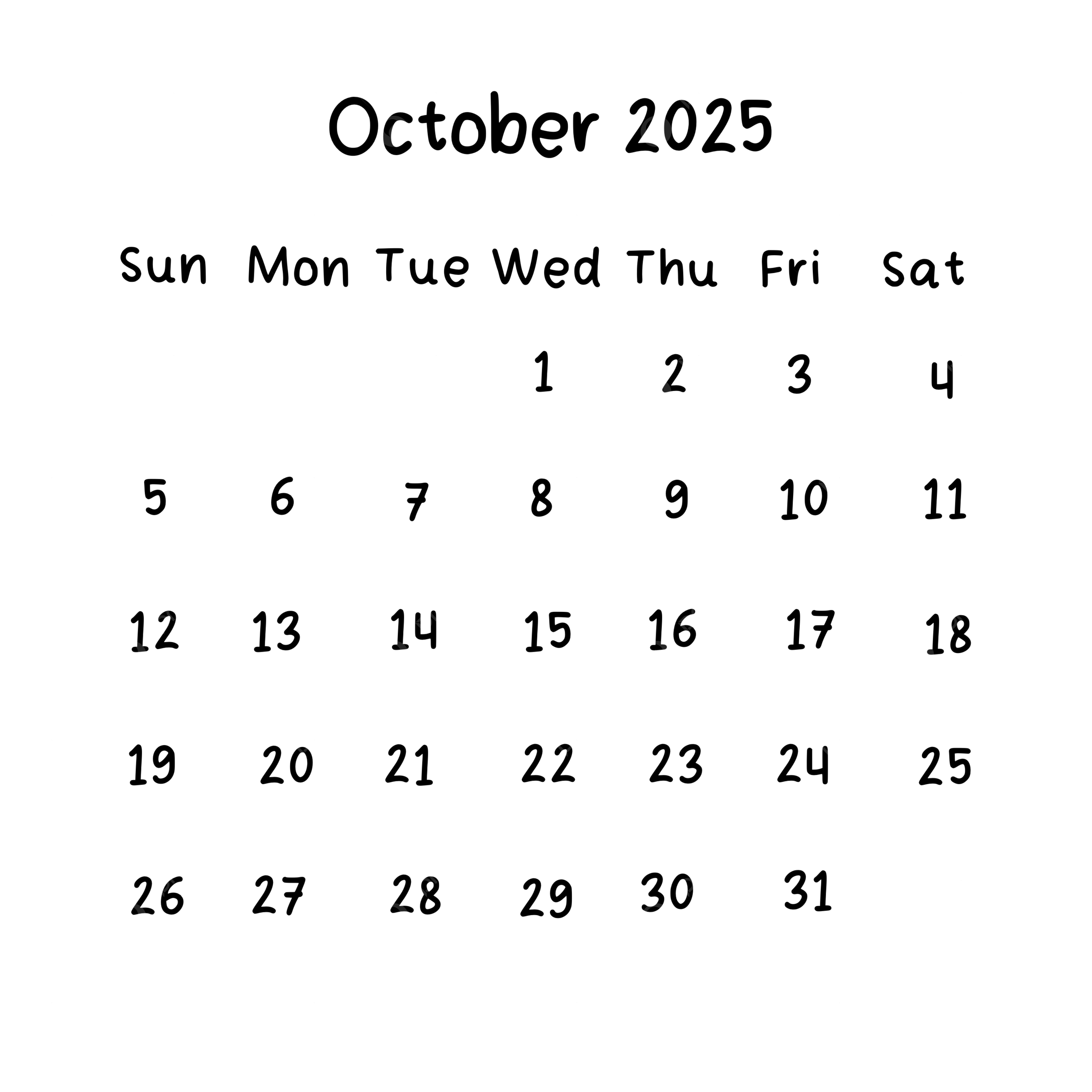 October 2025 Plain Calendar In Black Color 2025 Calendar October Calendar PNG Transparent Clipart Image And PSD File For Free Download October 2025 Plain Calendar In Black Color 2025 Calendar October Calendar PNG Transparent Clipart Image And PSD File For Free Download