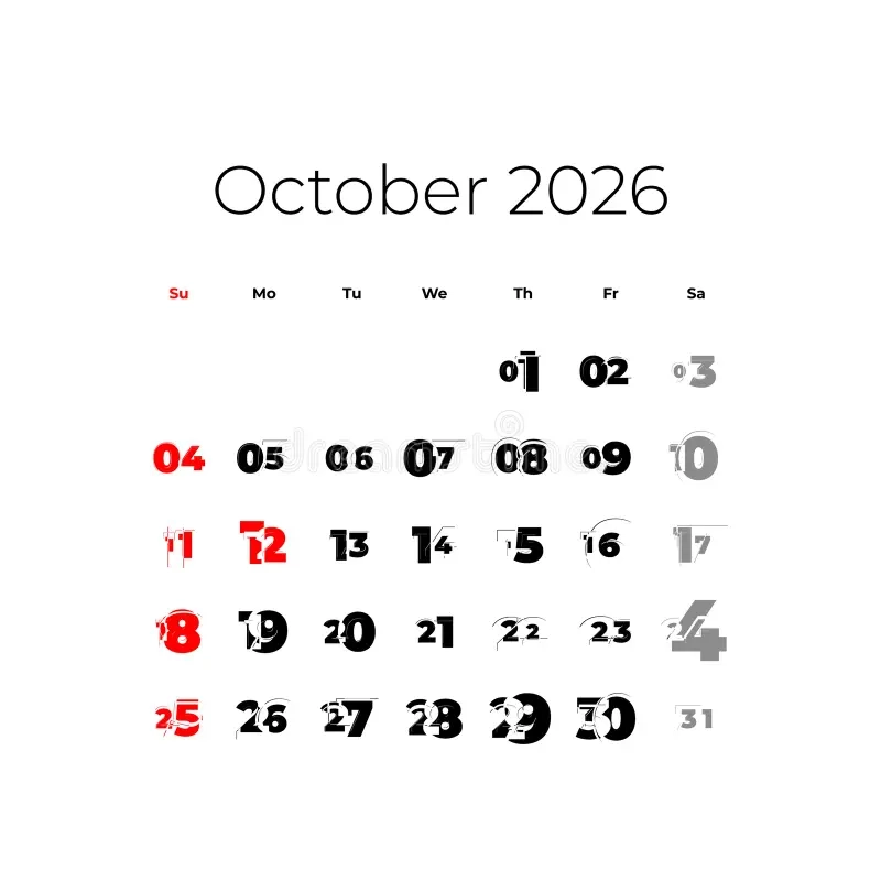 Calendar For October 2026 Calendar For October 2026
