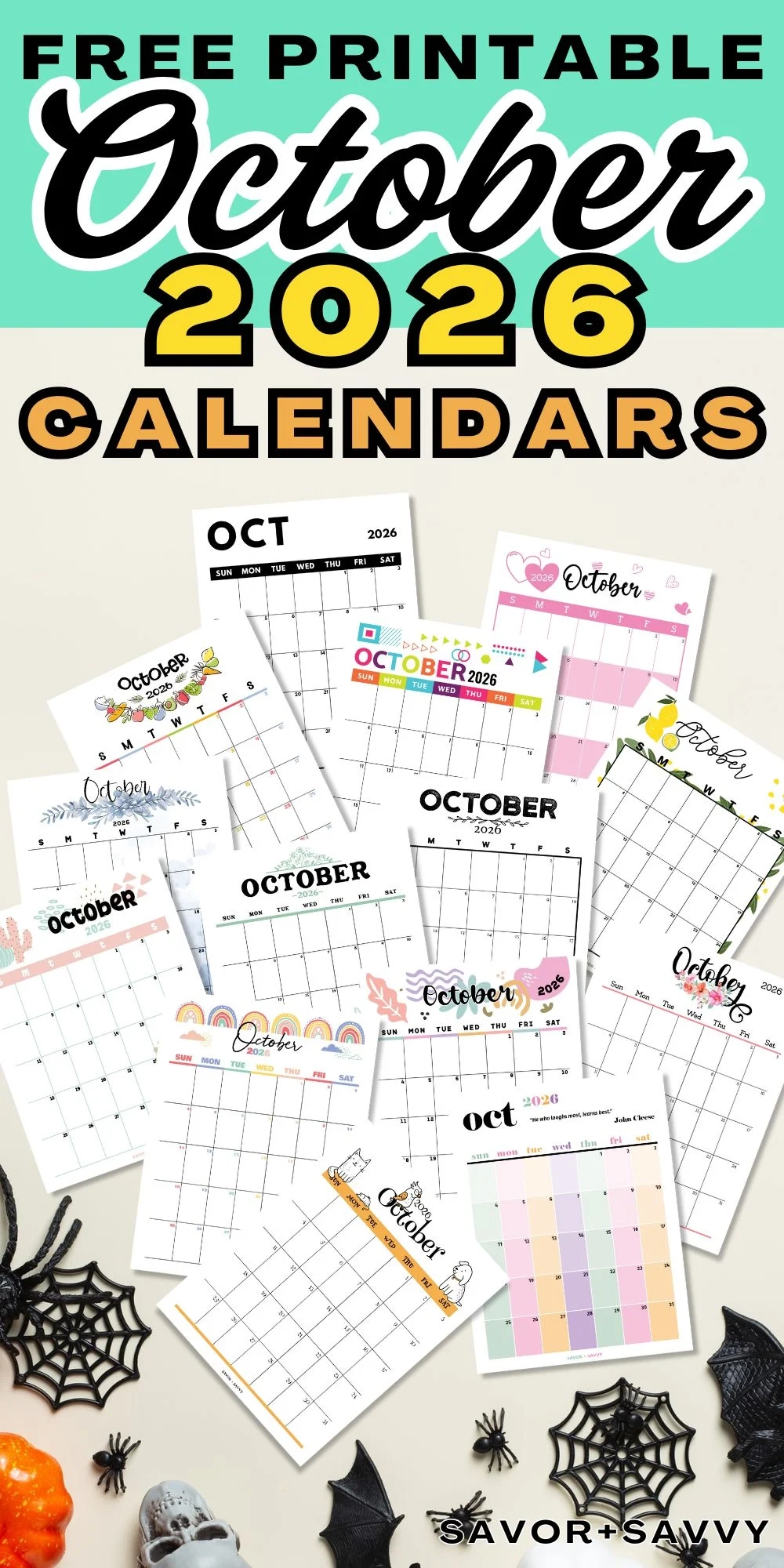 Blank Calendar October 2026 Free Printable
