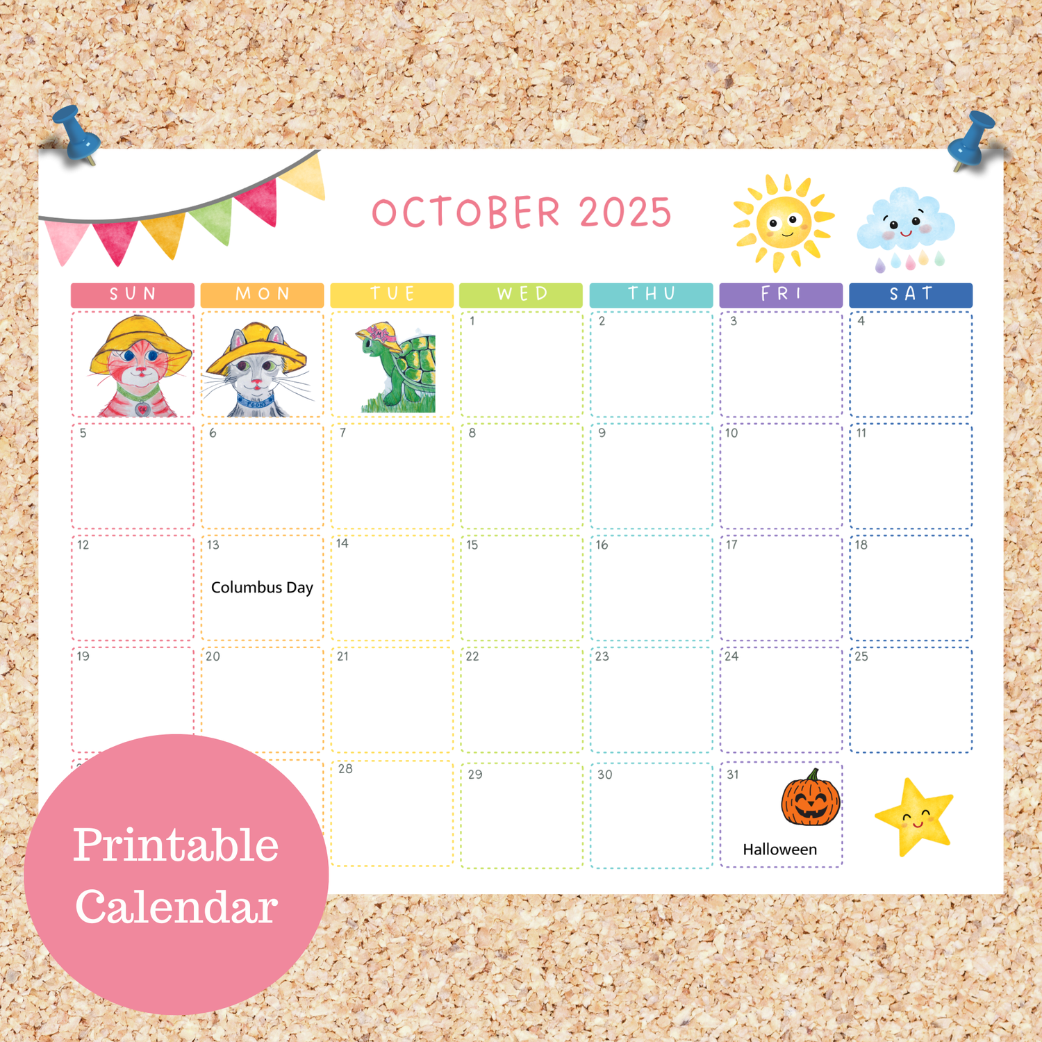 October 2025 Calendar Printable Free October 2025 Calendar Printable Free