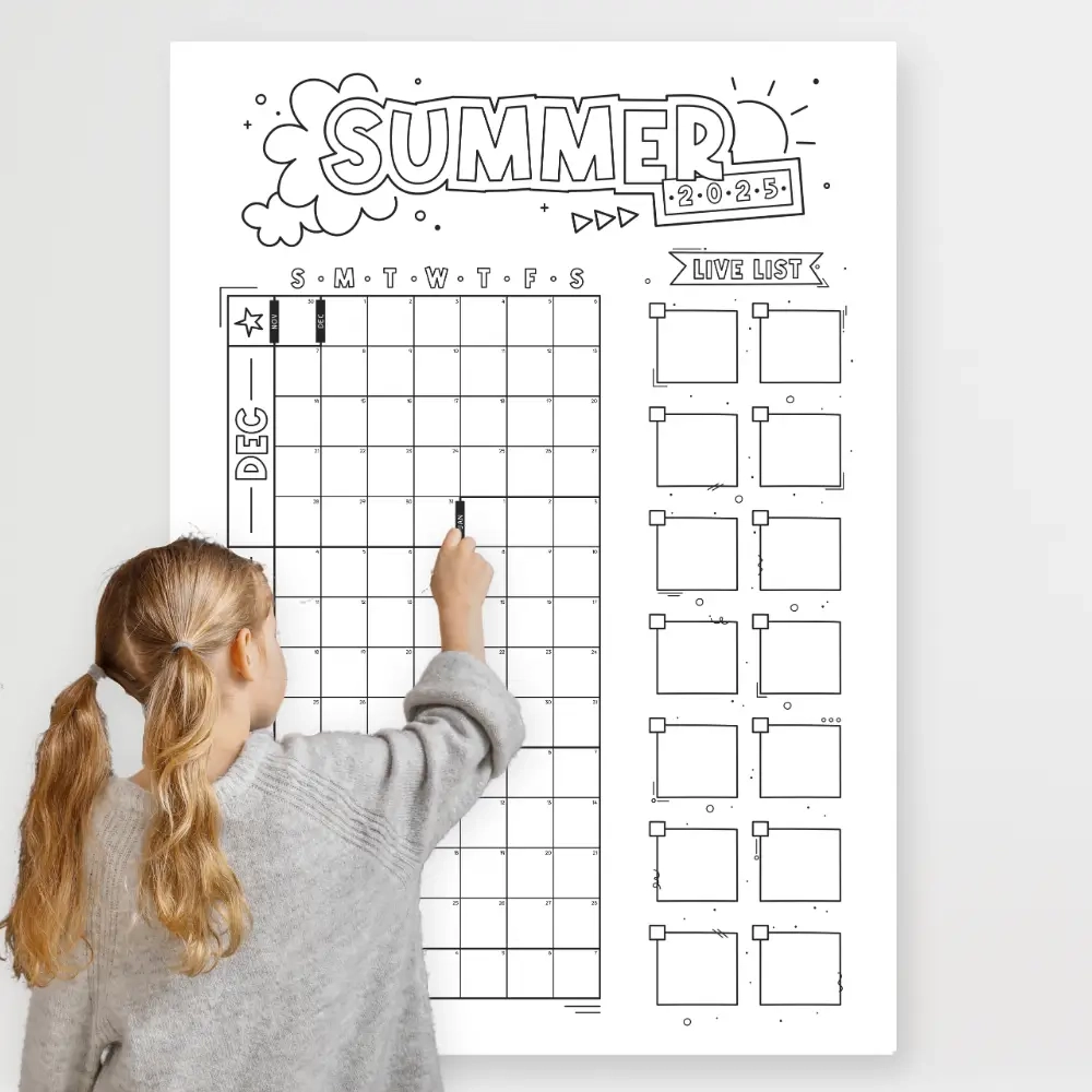Printable Blank Calendar Summer 2025