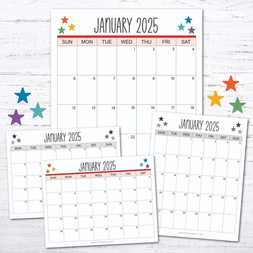 Printable 2025 Calendar To Plan Your Year Krafty Planner Printable 2025 Calendar To Plan Your Year Krafty Planner