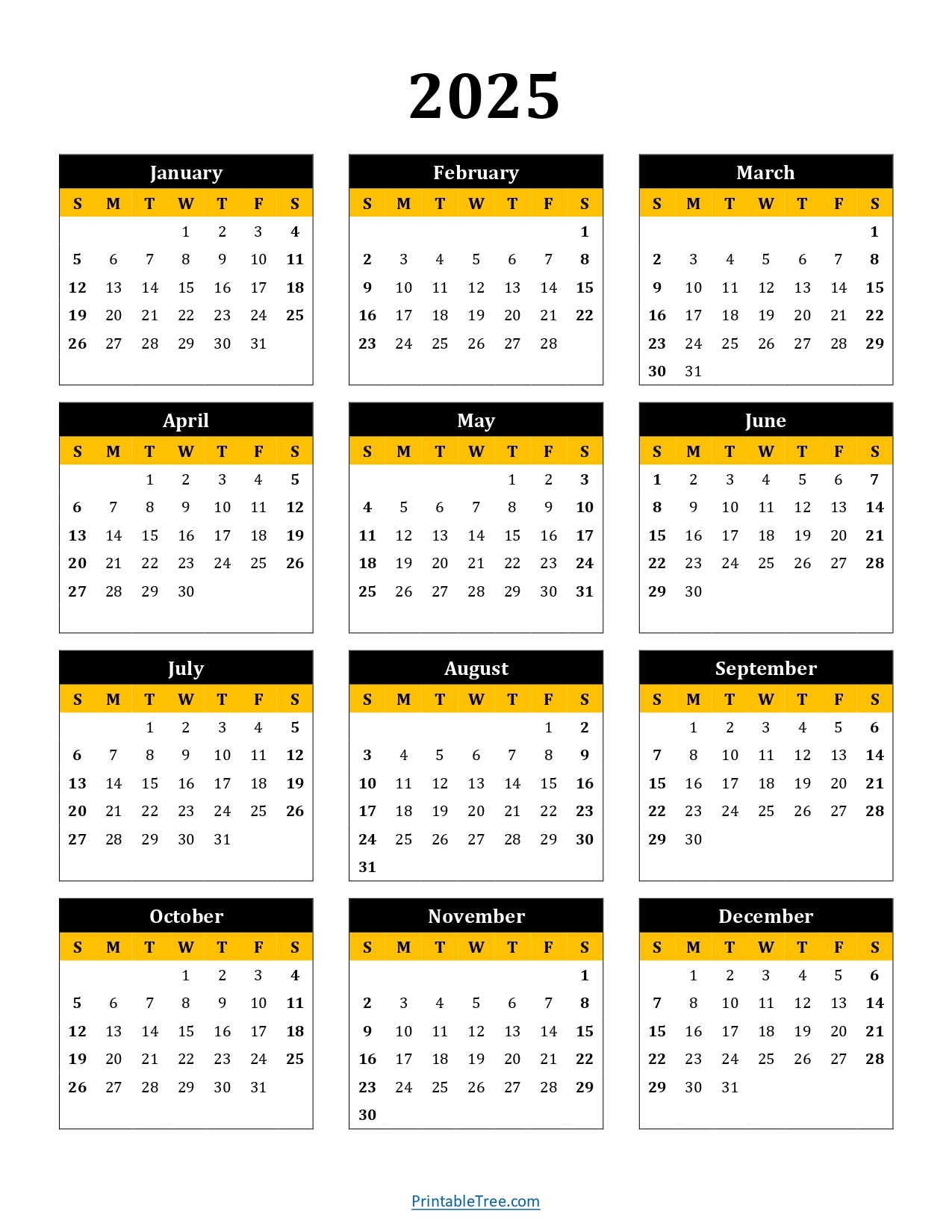 Printable Calendar 2025 One Page With Holidays Single Page 2025 Yearly Blank PDF Templates Printable Calendar 2025 One Page With Holidays Single Page 2025 Yearly Blank PDF Templates