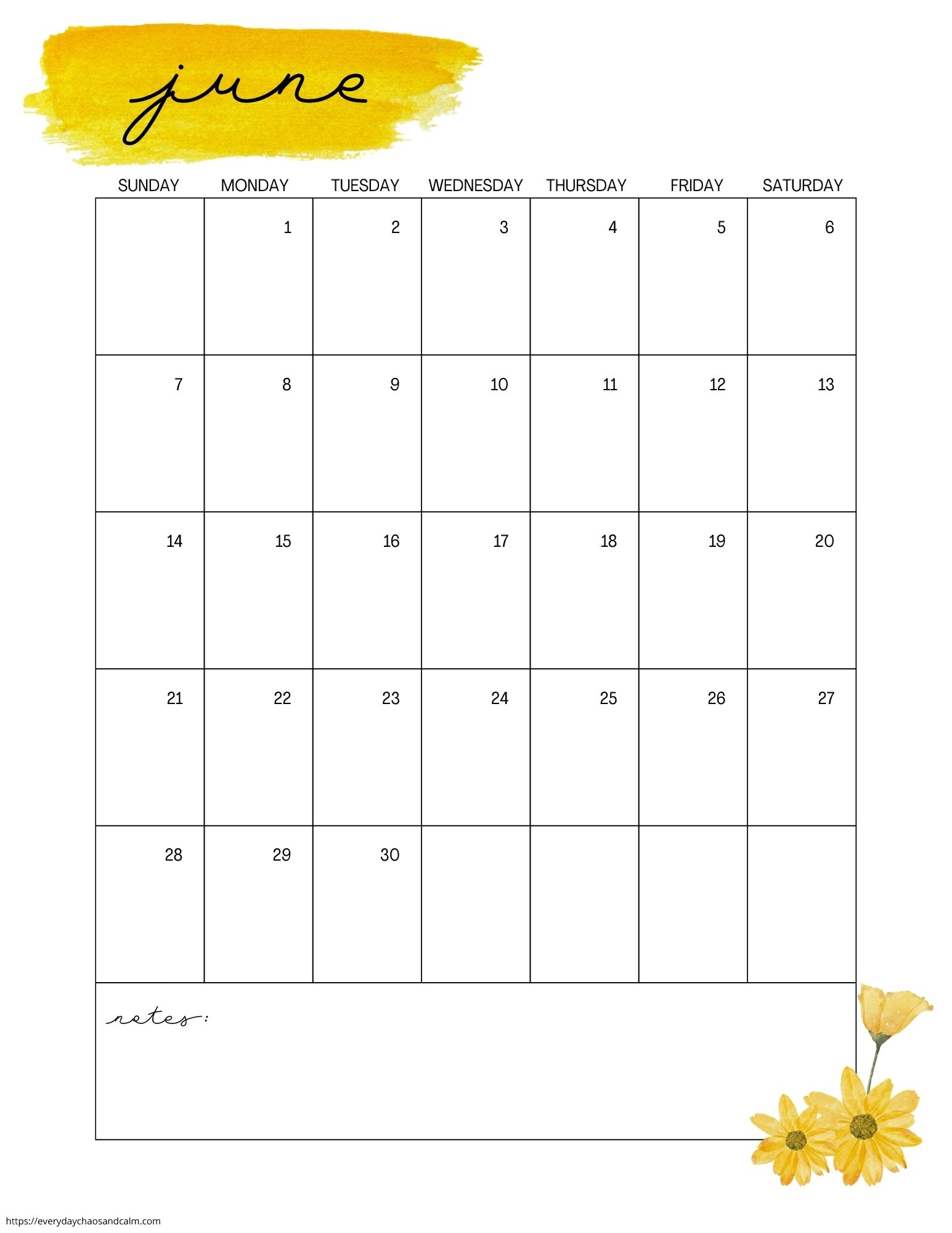 Printable June 2026 Calendars Printable June 2026 Calendars