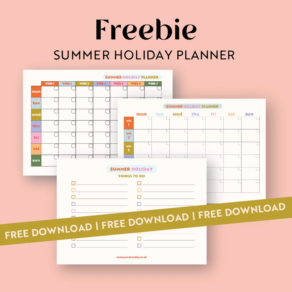 PRINTABLE Summer Holiday Planner 2025 Free Download Good Tuesday
