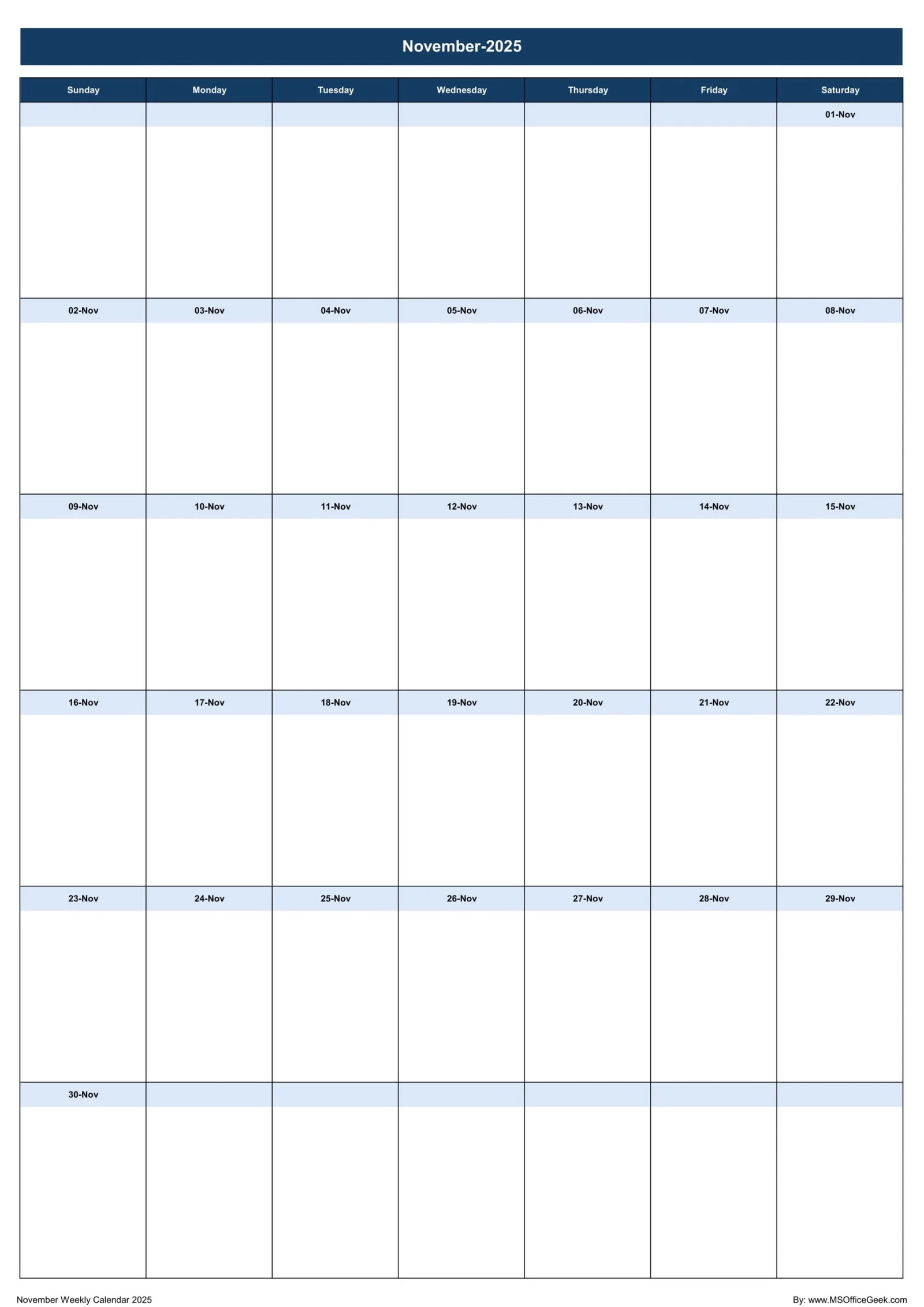 Ready To Use Printable Weekly Calendar 2025 MSOfficeGeek Ready To Use Printable Weekly Calendar 2025 MSOfficeGeek