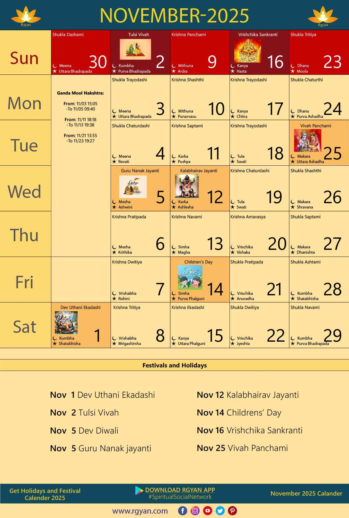 Rgyan Important Dates In November 2025 Indian Lunar Calendar Shubh Muhurats Rgyan Important Dates In November 2025 Indian Lunar Calendar Shubh Muhurats