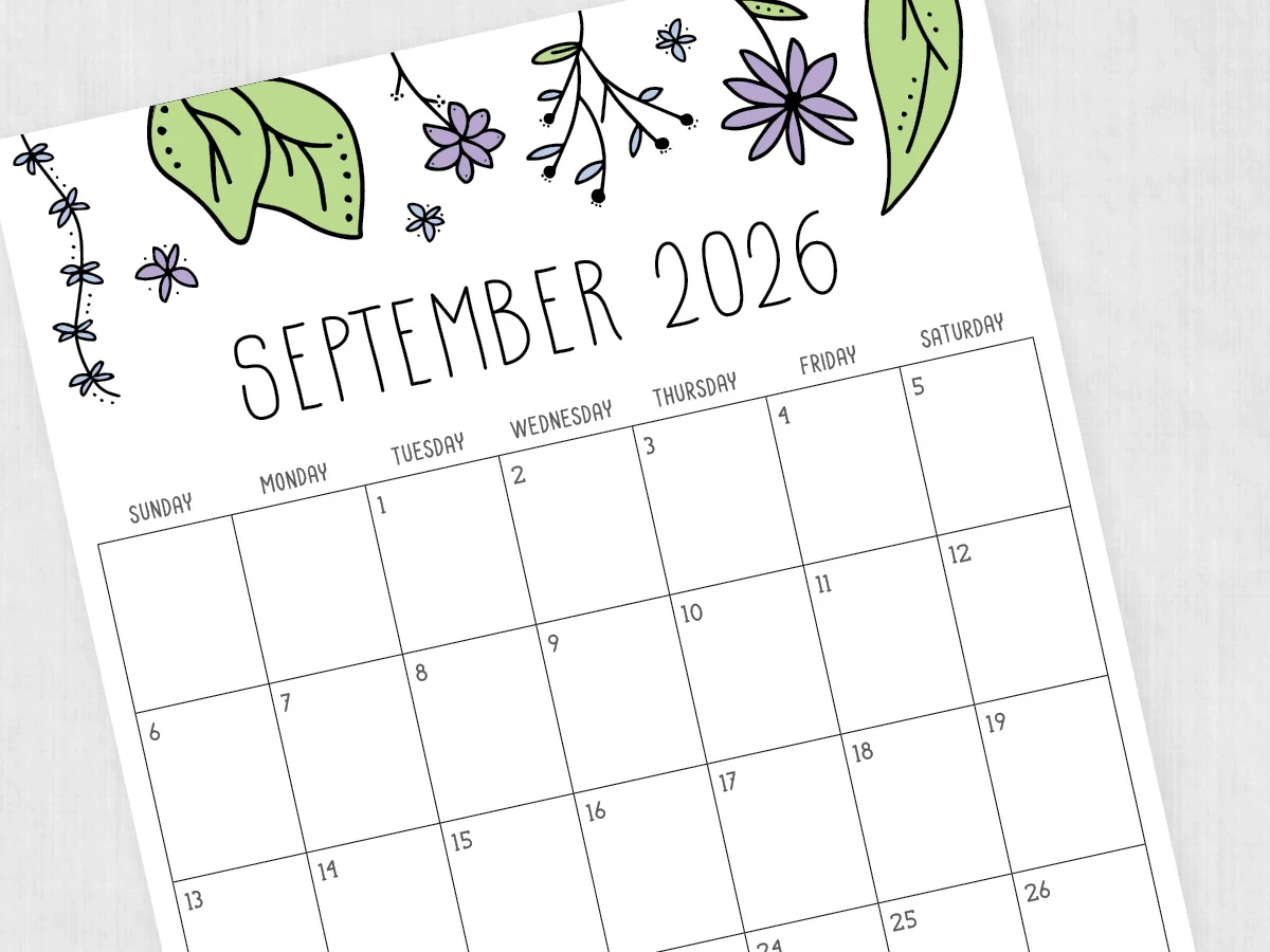 September 2026 Calendar Printable PDF Templates September 2026 Calendar Printable PDF Templates
