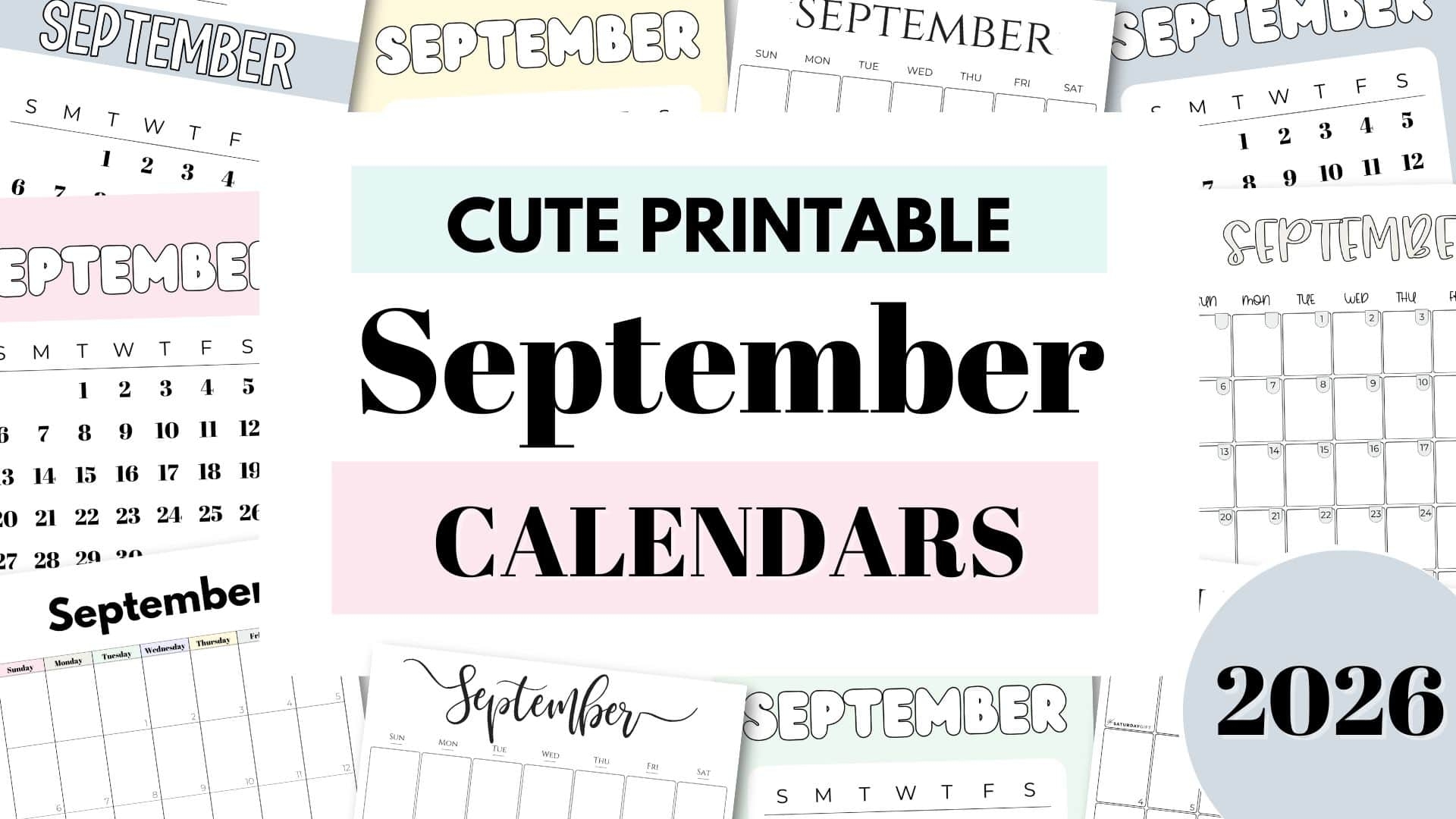 Blank September And October 2026 Calendar Printable