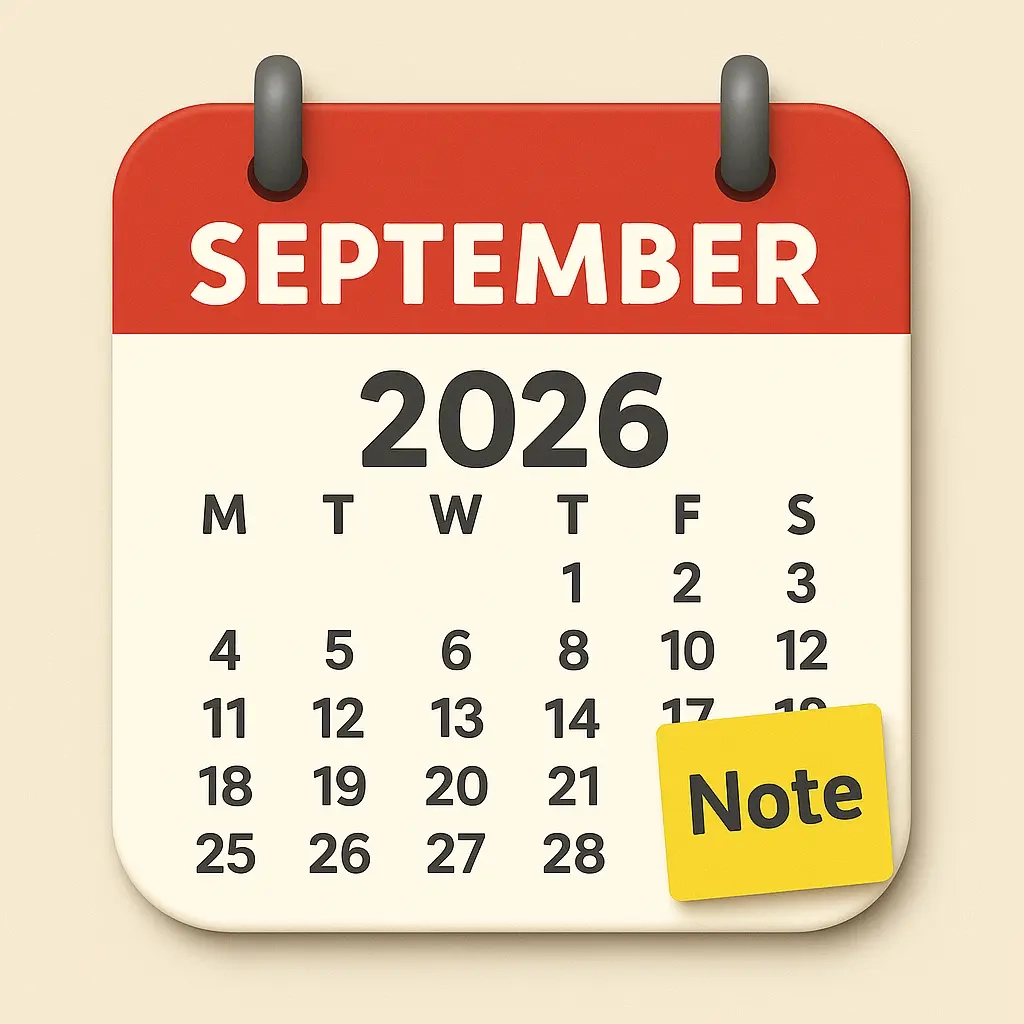 September 2026 Printable Calendar September 2026 Printable Calendar