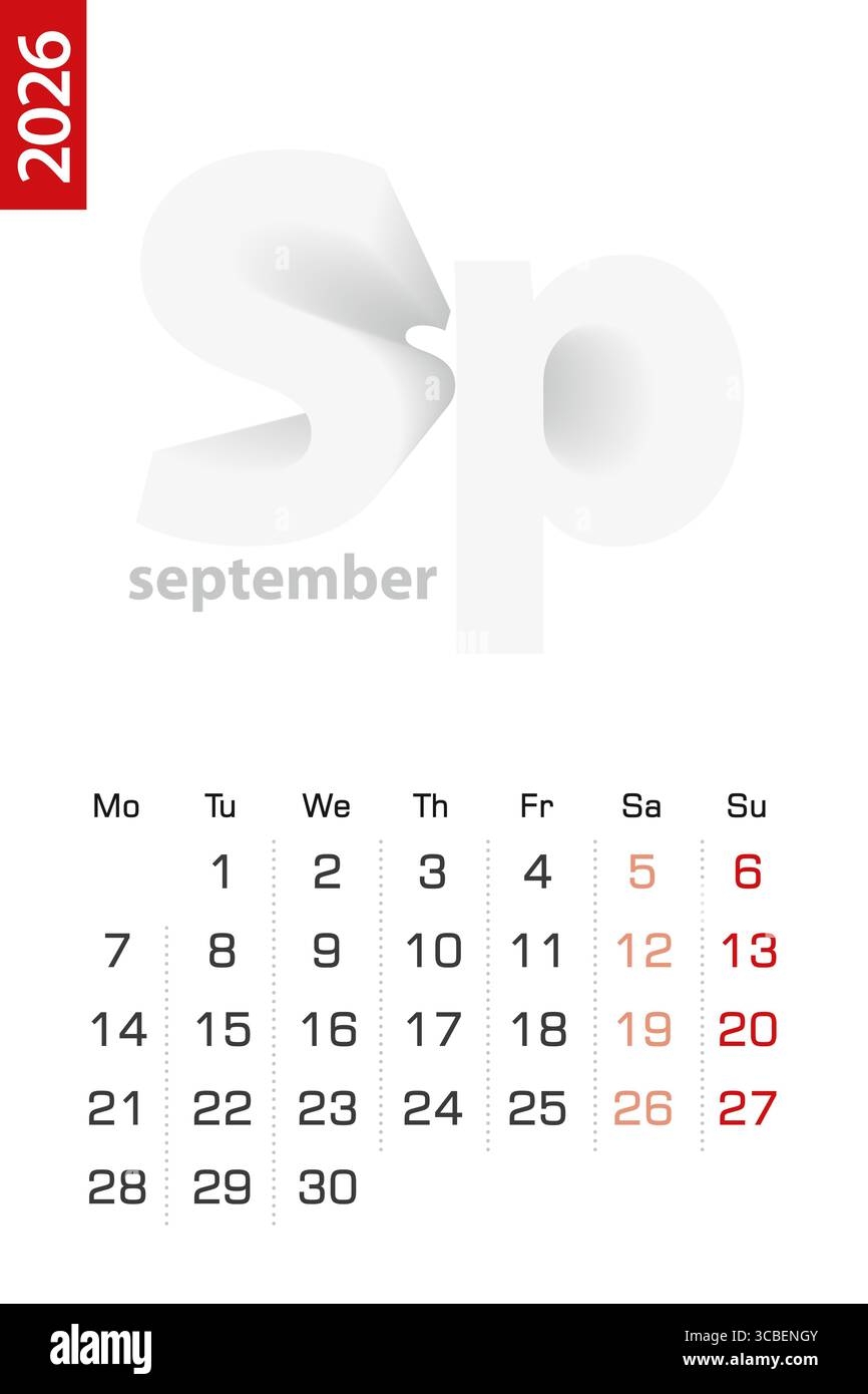September 2026 Stock Vector Images Alamy