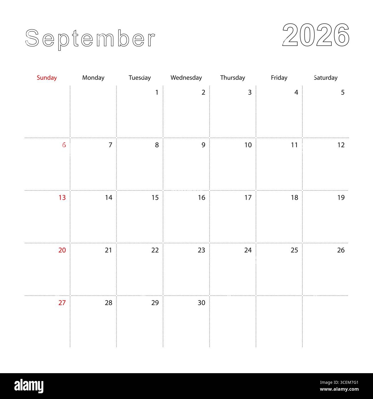 September 2026 Stock Vector Images Alamy September 2026 Stock Vector Images Alamy