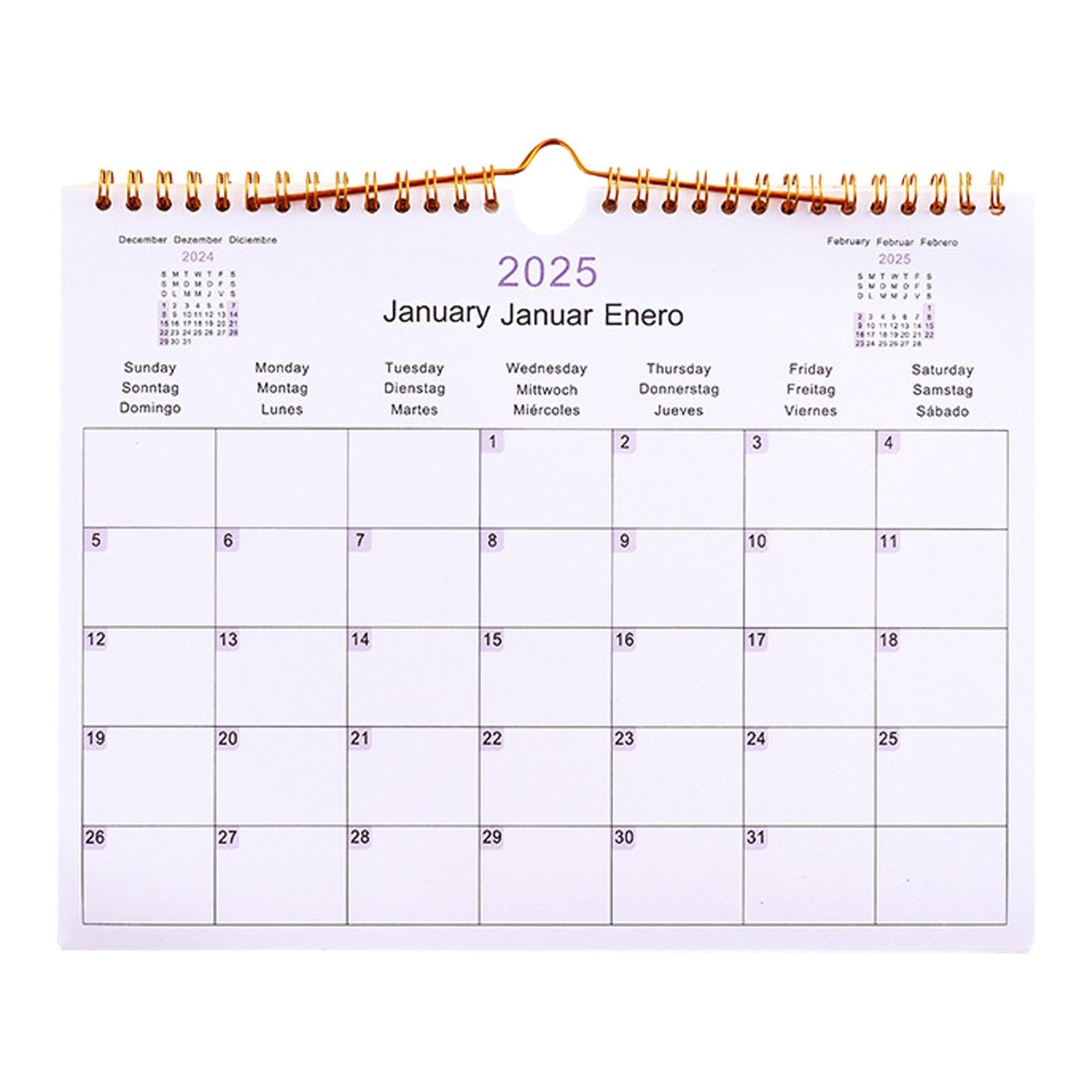 Yearly Blank Calendar 2025