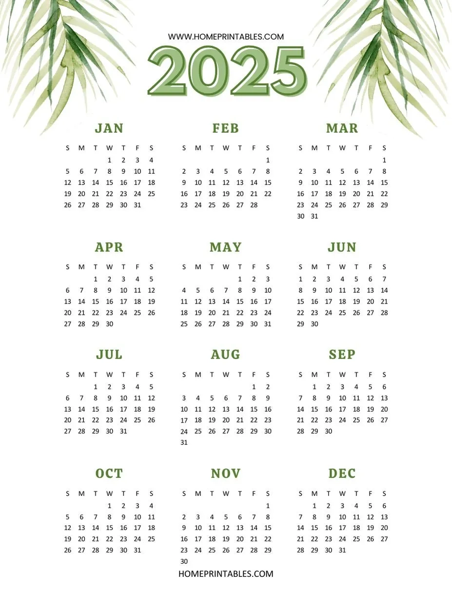 Yearly Calendar 2025 On One Page 40 Best Free Templates Yearly Calendar 2025 On One Page 40 Best Free Templates
