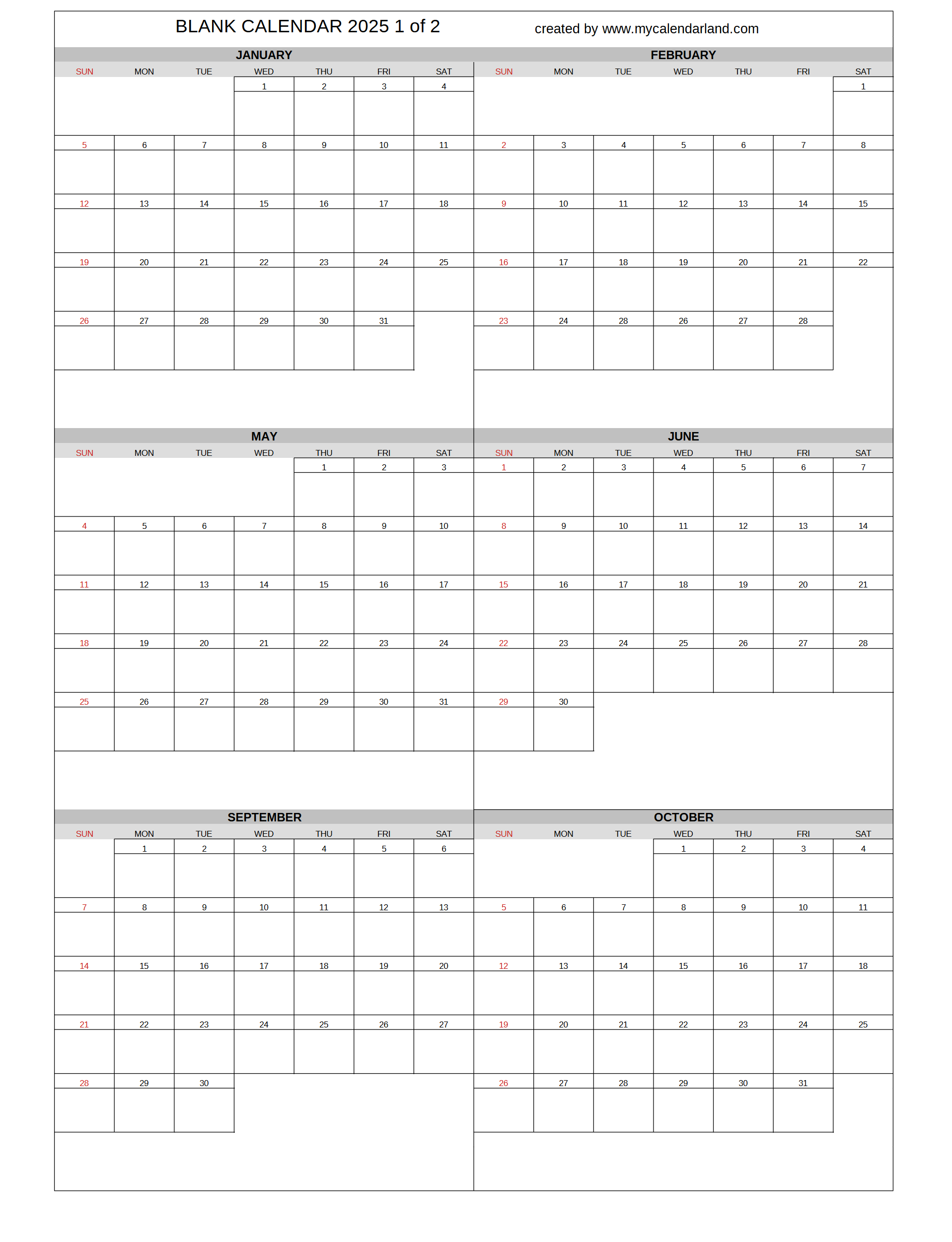 Yearly Printable Calendars For Free My Calendar Land Yearly Printable Calendars For Free My Calendar Land